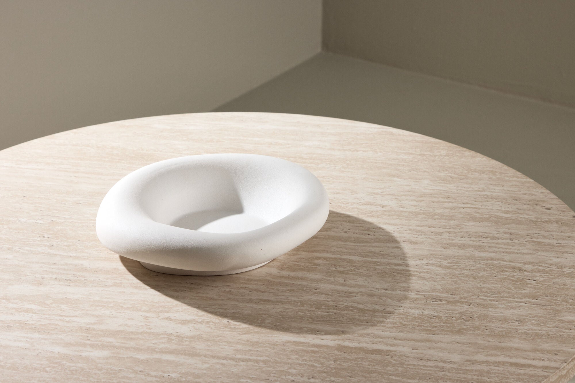 Venture Home Härön Sofa bord ø80x38 cm - Travertinelook