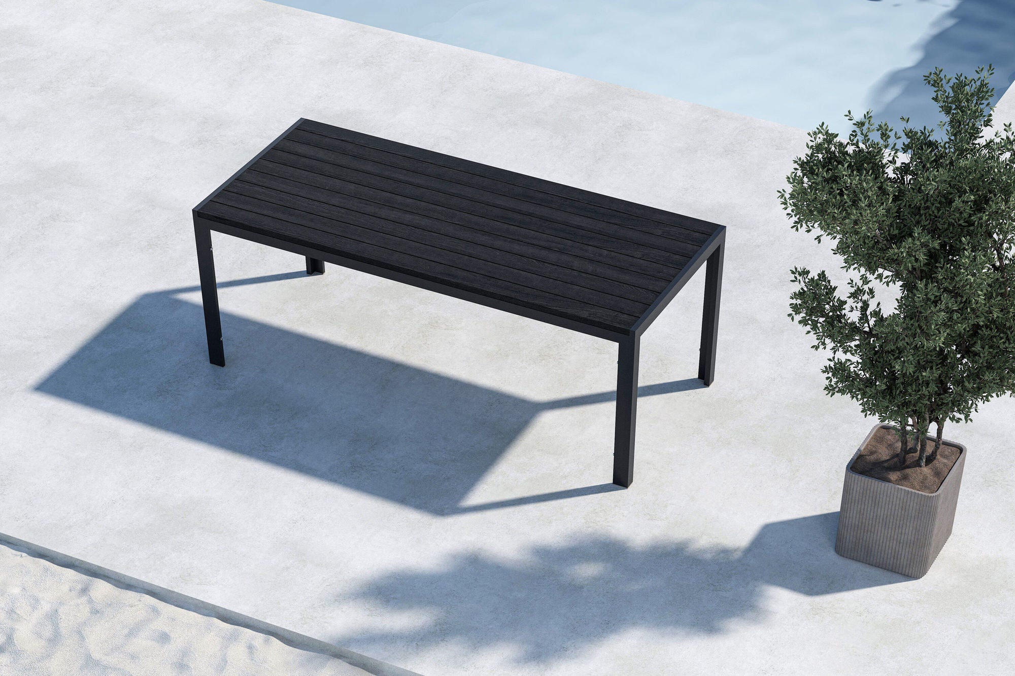 Venture Home Mirko spisebord 205x90x74 - Black / Black