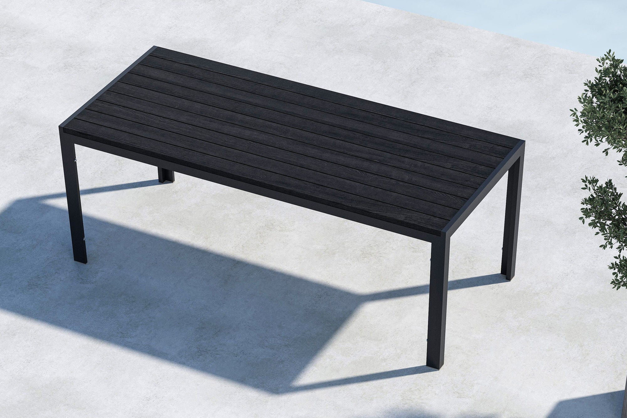 Venture Home Mirko spisebord 205x90x74 - Black / Black