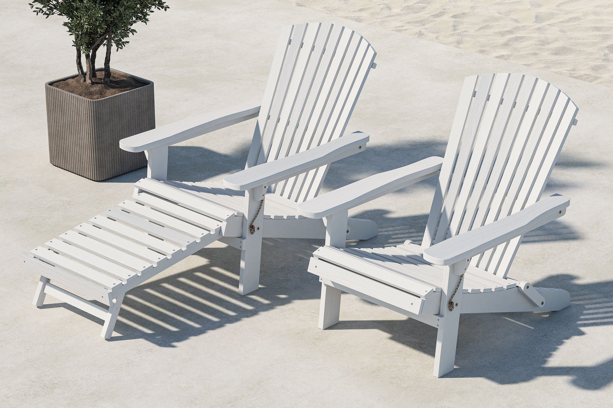 Venture Home Tropea Sun Lounge - White FSC 100%