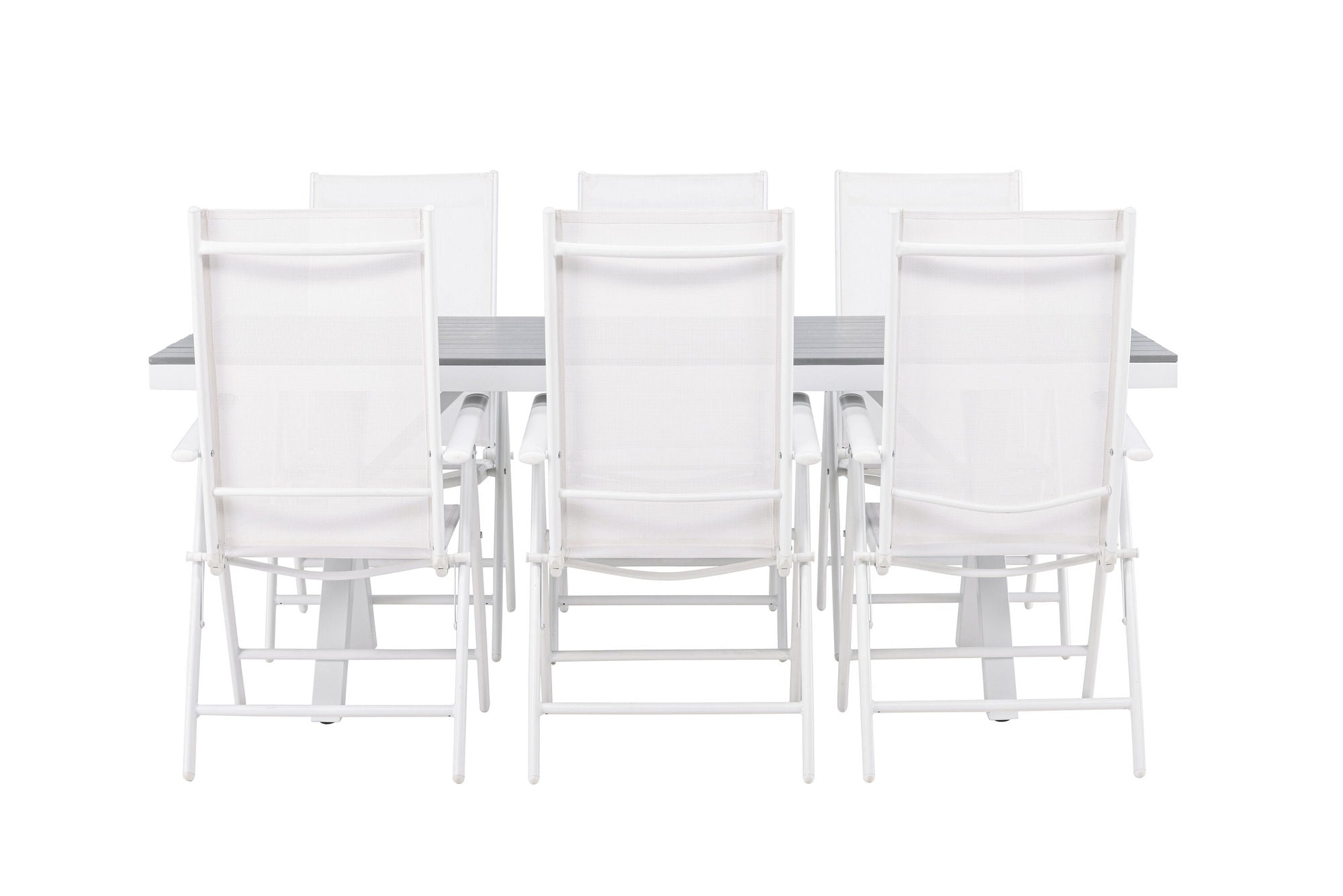 Venture Home Garcia Diningbord Alumnium - White / Light Grey Aintwood / Rectangular 100*200* +Break Diningchair Alumnium - White / Textilene _6
