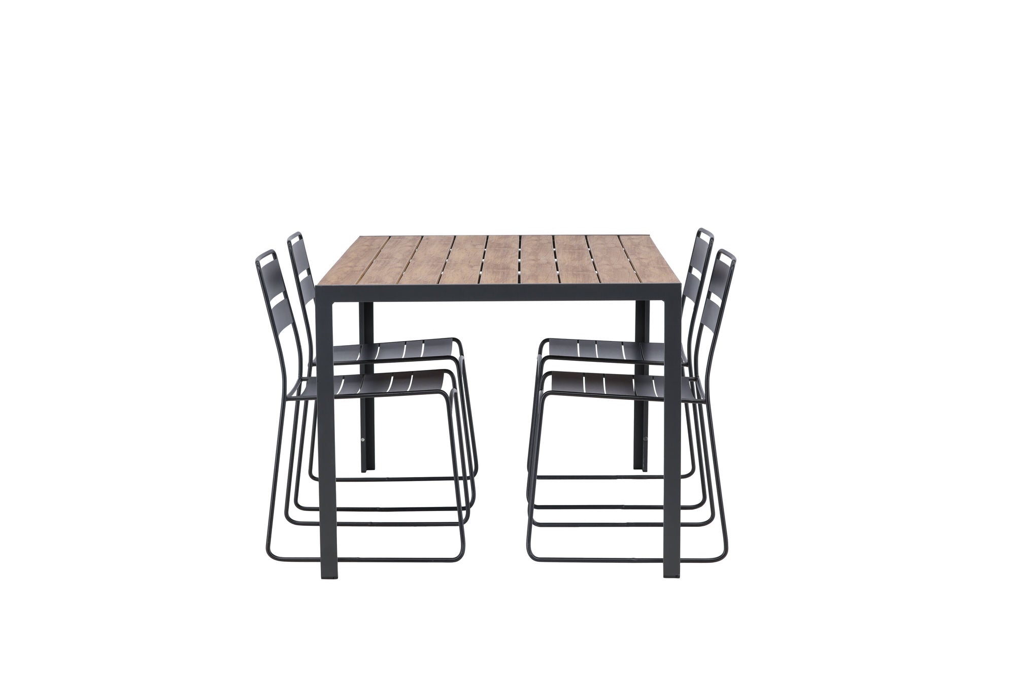 Venture Home Break Diningbord Alumnium - Black / Nature Rectangular 90*150* +Lina Spisebordsstol - Black _4