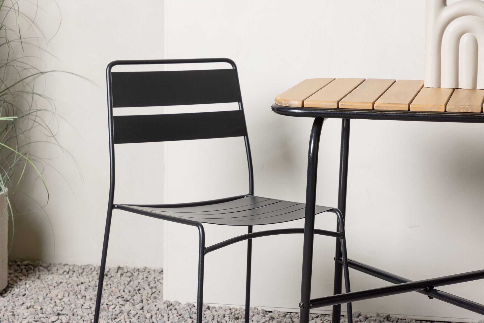 Venture Home Holmbeck Cafebord Steel - Black / Rectangular 55*70*74 +Lina Spisebordsstol - Black _2