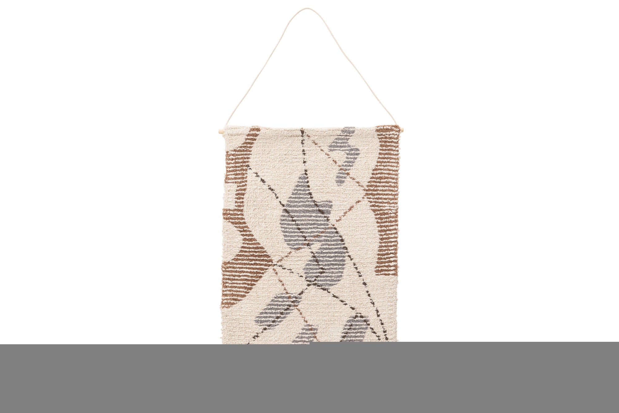 Venture Home Liam Wall Hanging Cotton - 50*80-  -Rectangular-Ivory/Brown/Grey