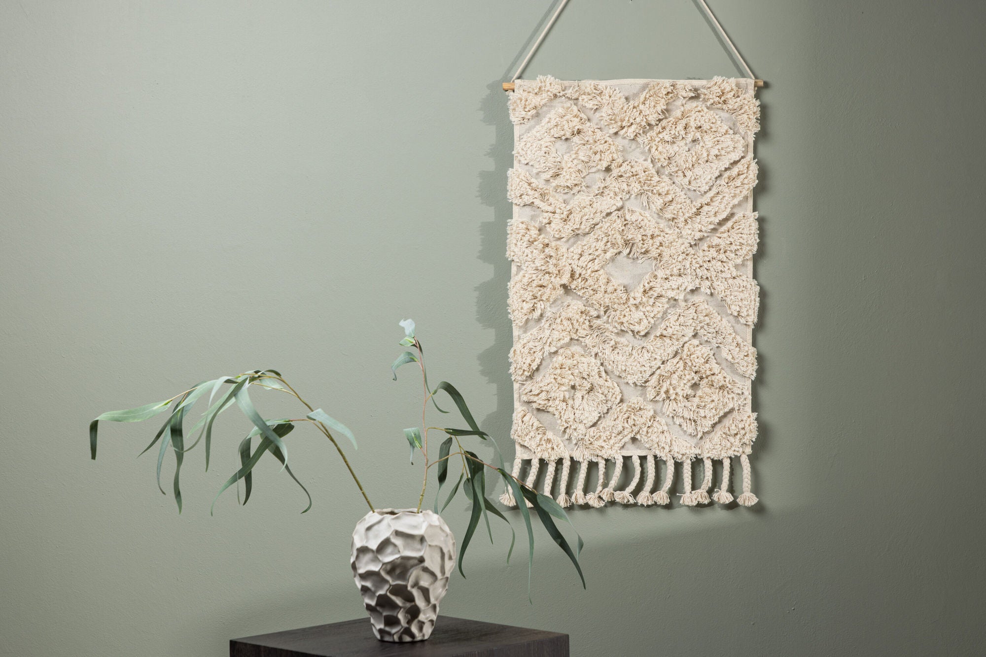 Venture Home Hilda Wall Hanging Cotton - 50*80-  -Rectangular-Offwhite