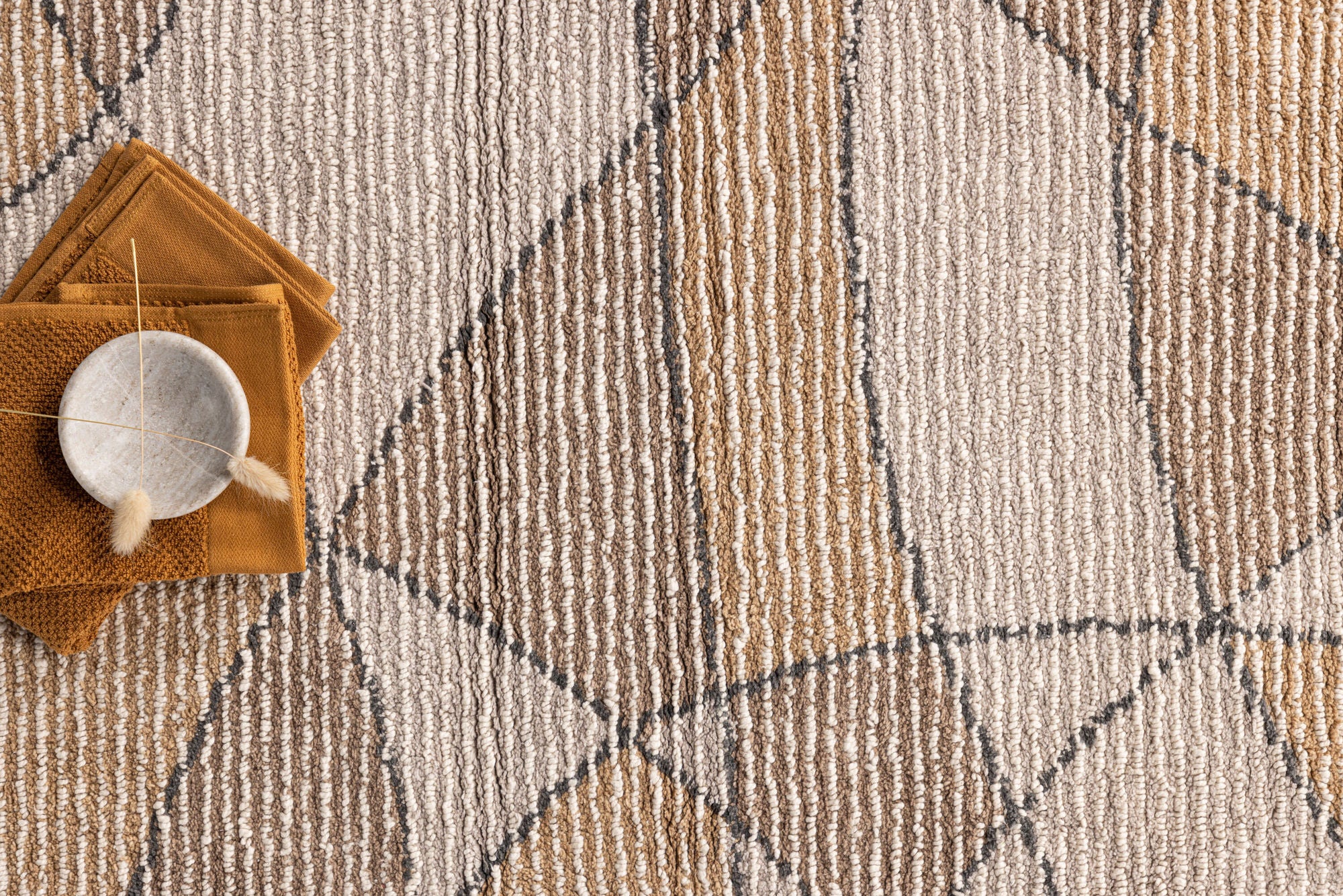 Venture Home Loui Cotton - 60*90-  -Rectangular-Ivory/Sand/Grey