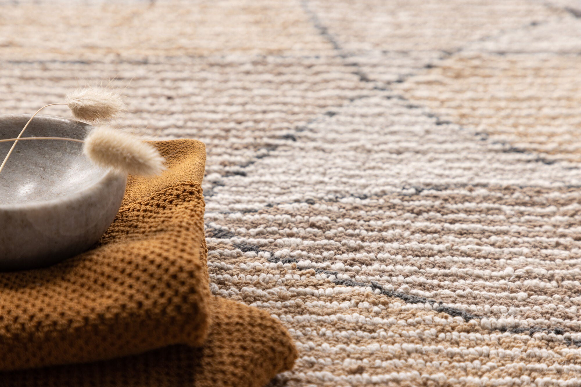Venture Home Loui Cotton - 60*90-  -Rectangular-Ivory/Sand/Grey