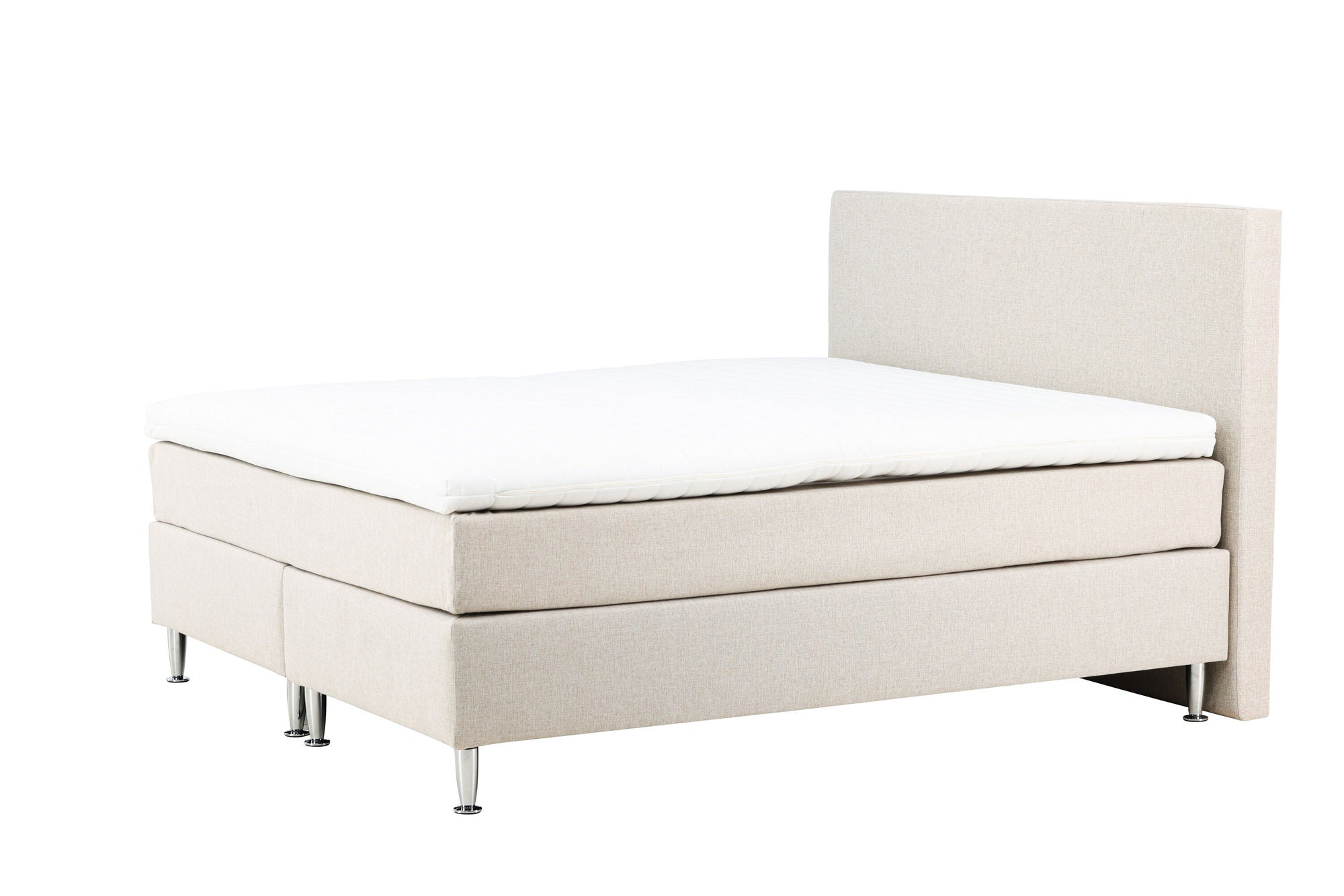 Venture Home Toledo Bed 180*200 - Matte Silver / Beige Fabric Lino 02