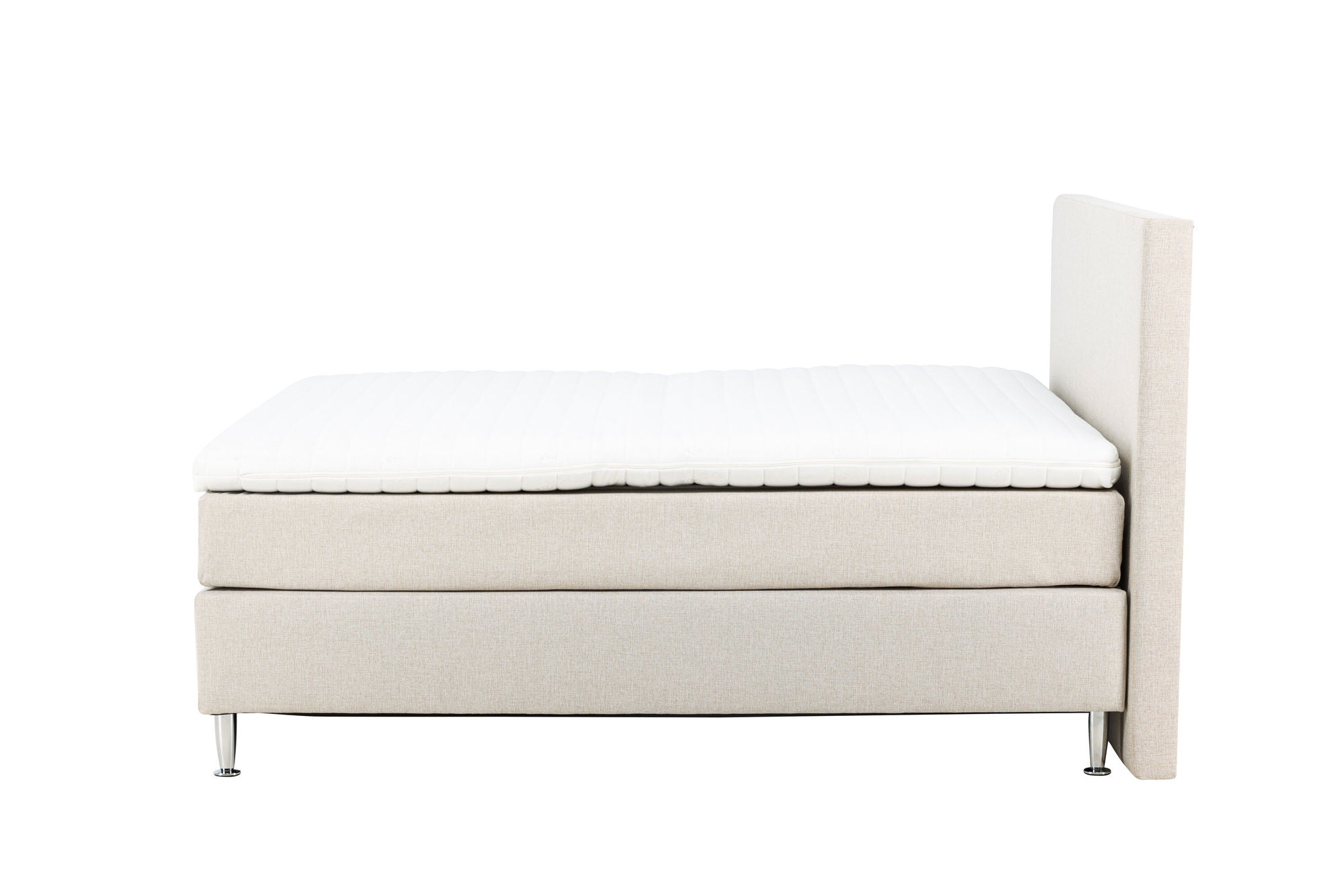 Venture Home Toledo Bed 180*200 - Matte Silver / Beige Fabric Lino 02