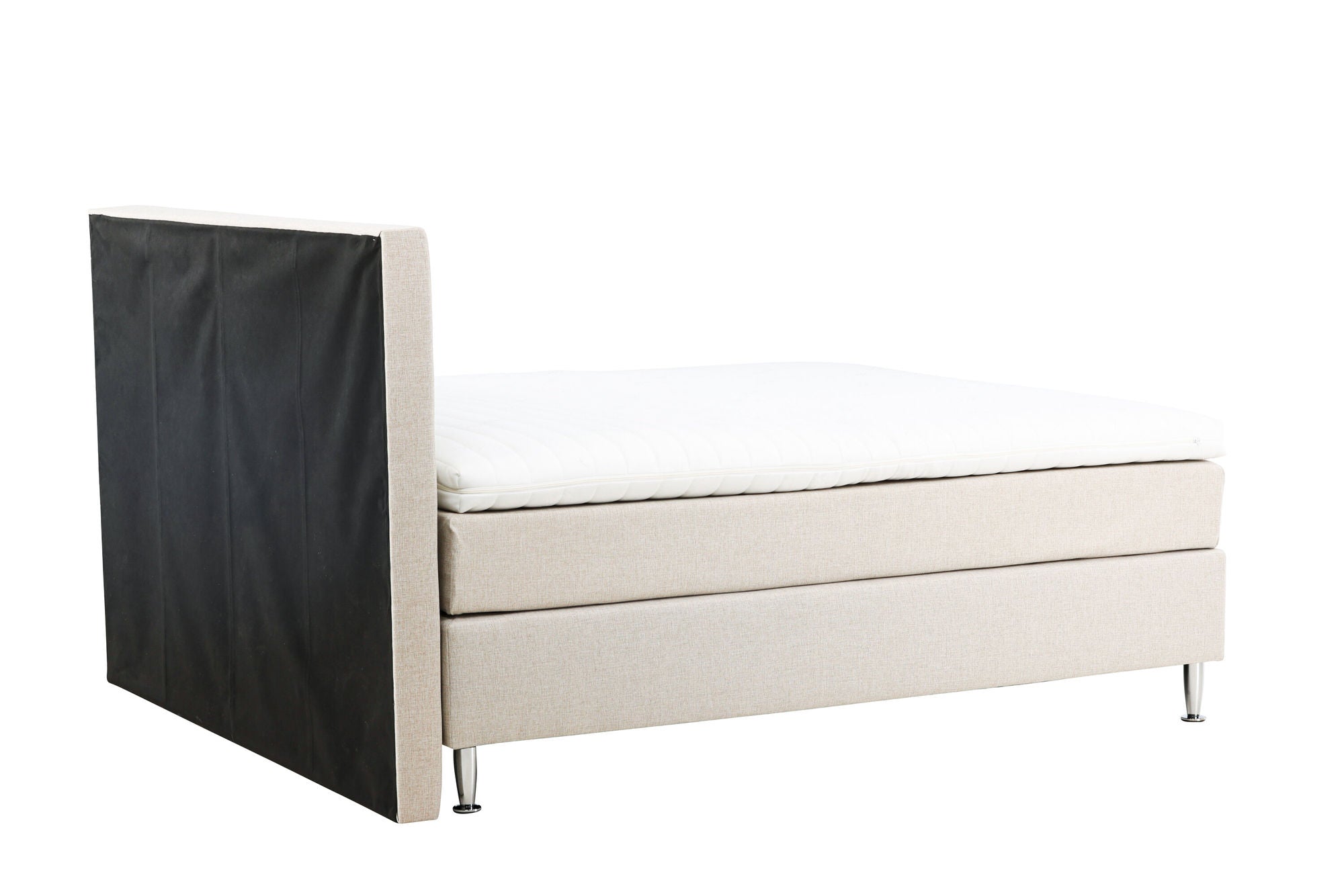 Venture Home Toledo Bed 180*200 - Matte Silver / Beige Fabric Lino 02