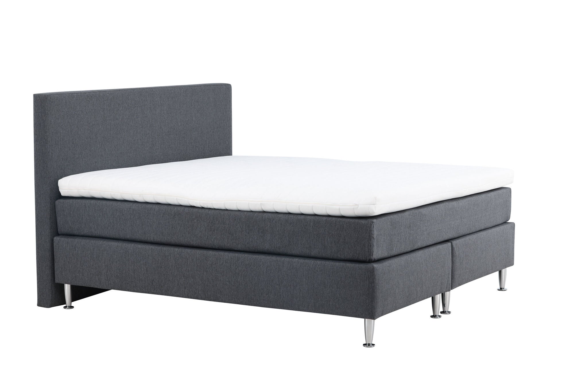 Venture Home Toledo Bed 180*200 - Matte Silver / Dark grey Fabric Lino 12