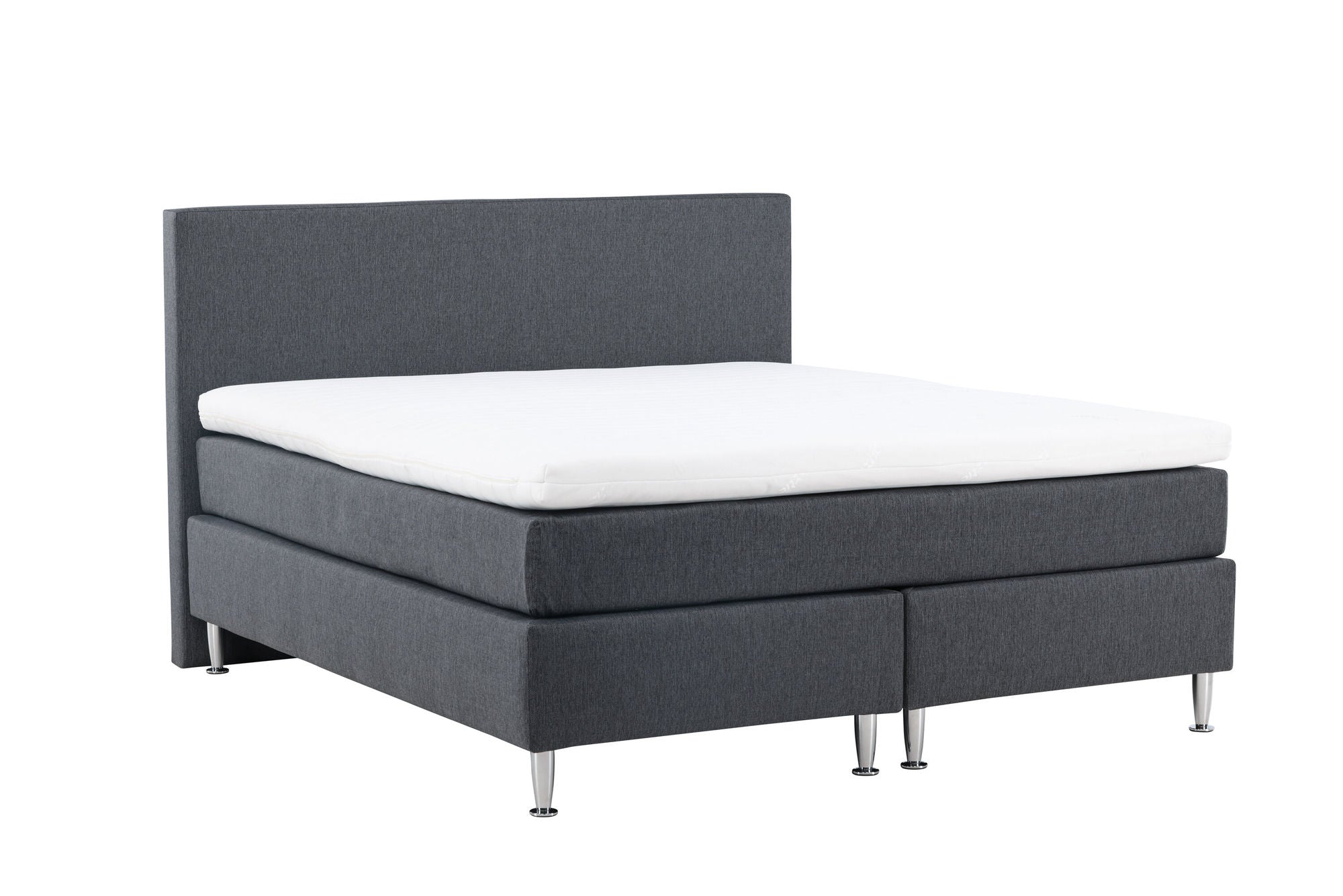 Venture Home Toledo Bed 180*200 - Matte Silver / Dark grey Fabric Lino 12