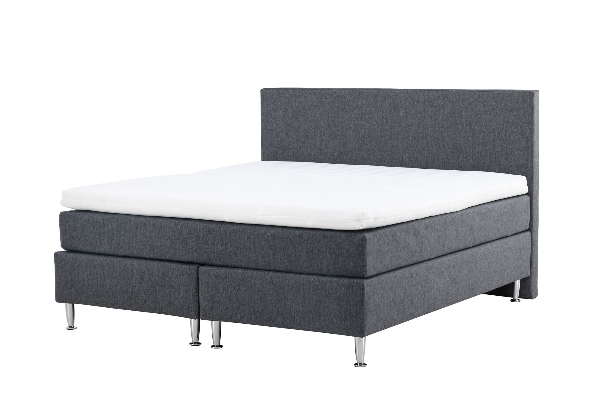 Venture Home Toledo Bed 180*200 - Matte Silver / Dark grey Fabric Lino 12