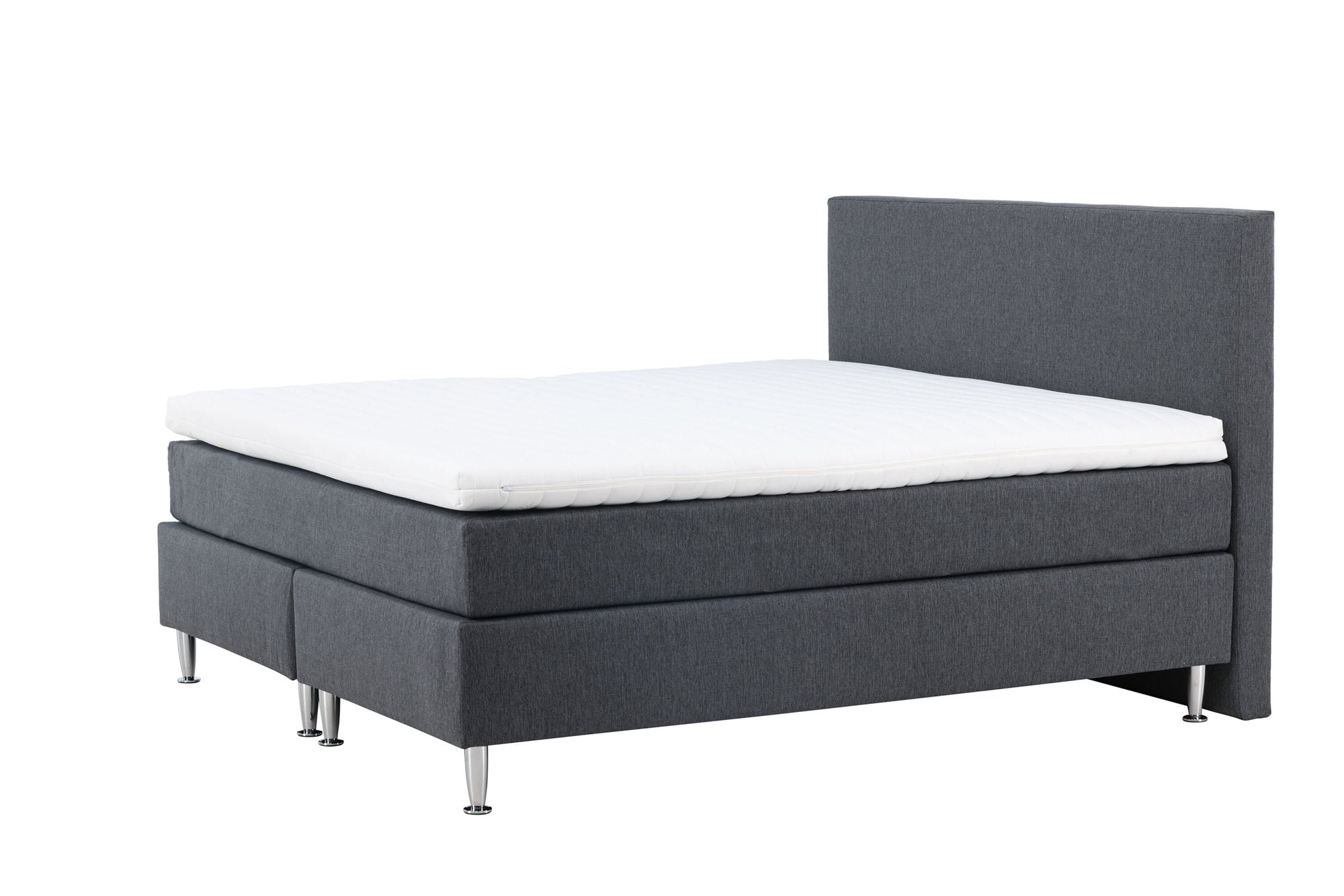 Venture Home Toledo Bed 180*200 - Matte Silver / Dark grey Fabric Lino 12