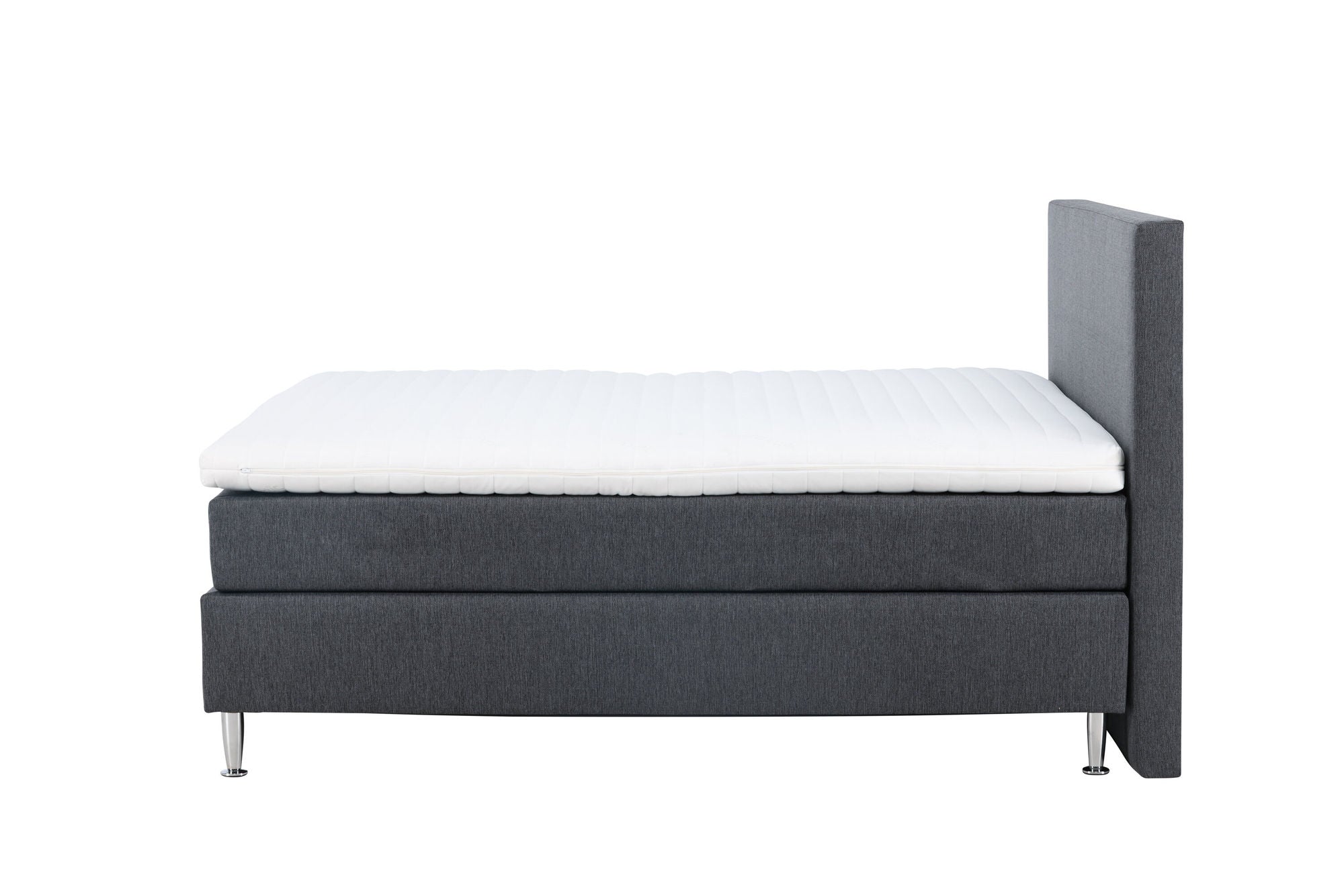 Venture Home Toledo Bed 180*200 - Matte Silver / Dark grey Fabric Lino 12