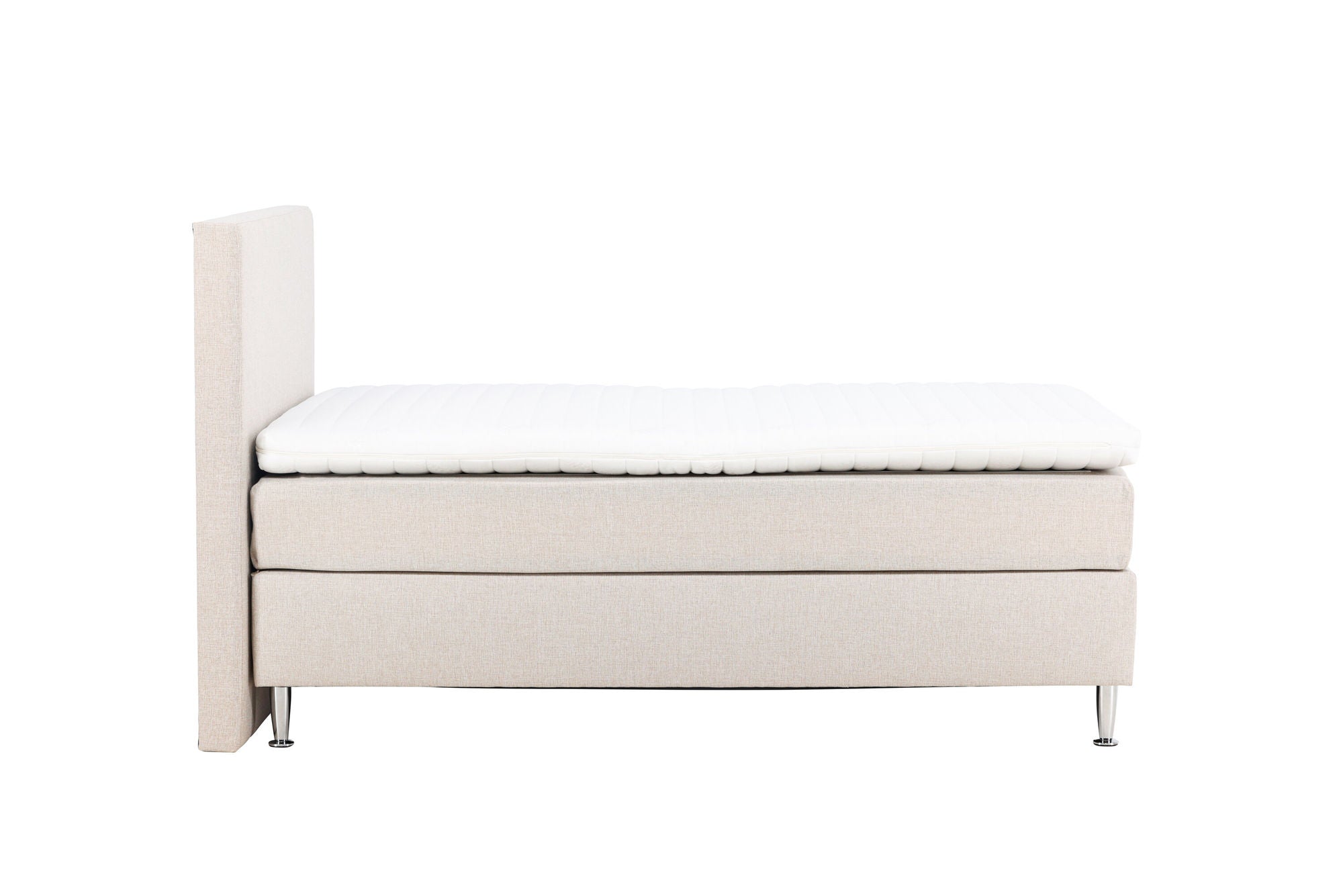 Venture Home Toledo Bed 120*200 - Matte Silver / Beige Fabric Lino 02