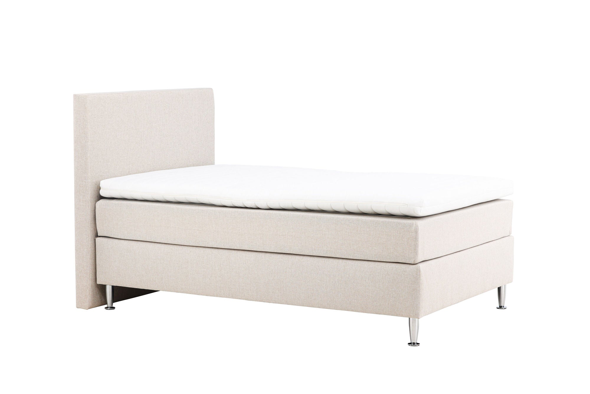 Venture Home Toledo Bed 120*200 - Matte Silver / Beige Fabric Lino 02