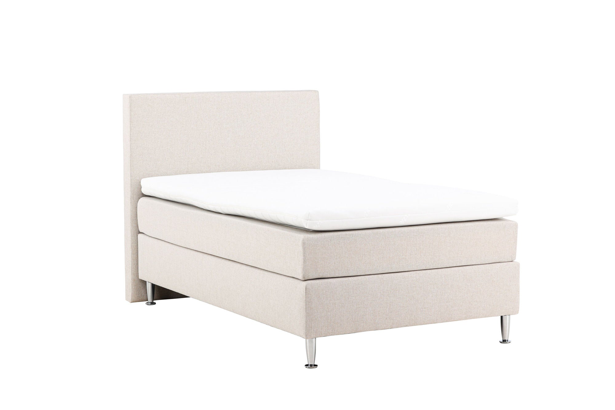 Venture Home Toledo Bed 120*200 - Matte Silver / Beige Fabric Lino 02