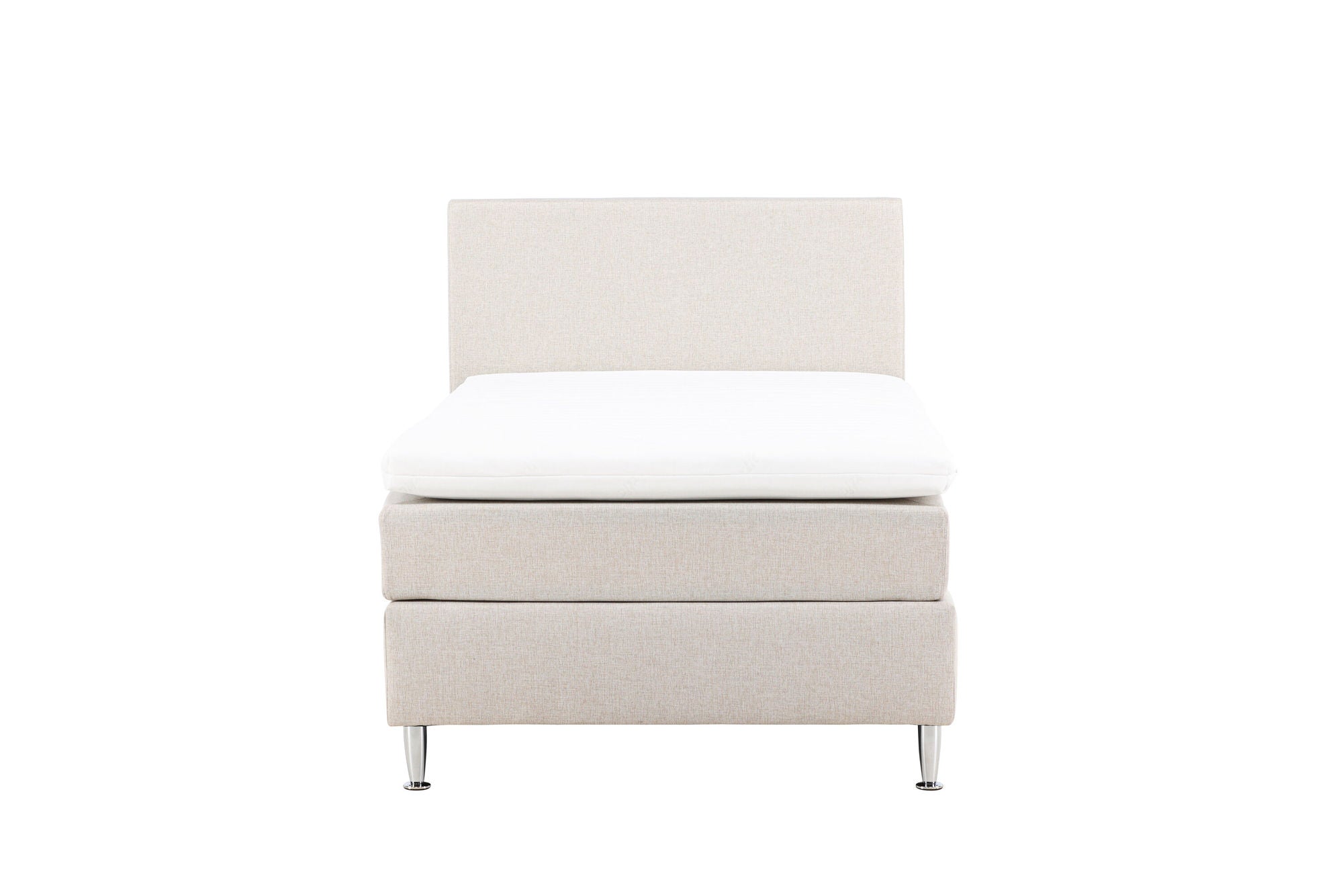 Venture Home Toledo Bed 120*200 - Matte Silver / Beige Fabric Lino 02