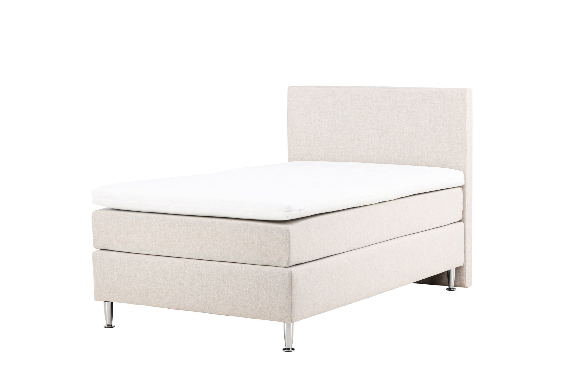 Venture Home Toledo Bed 120*200 - Matte Silver / Beige Fabric Lino 02