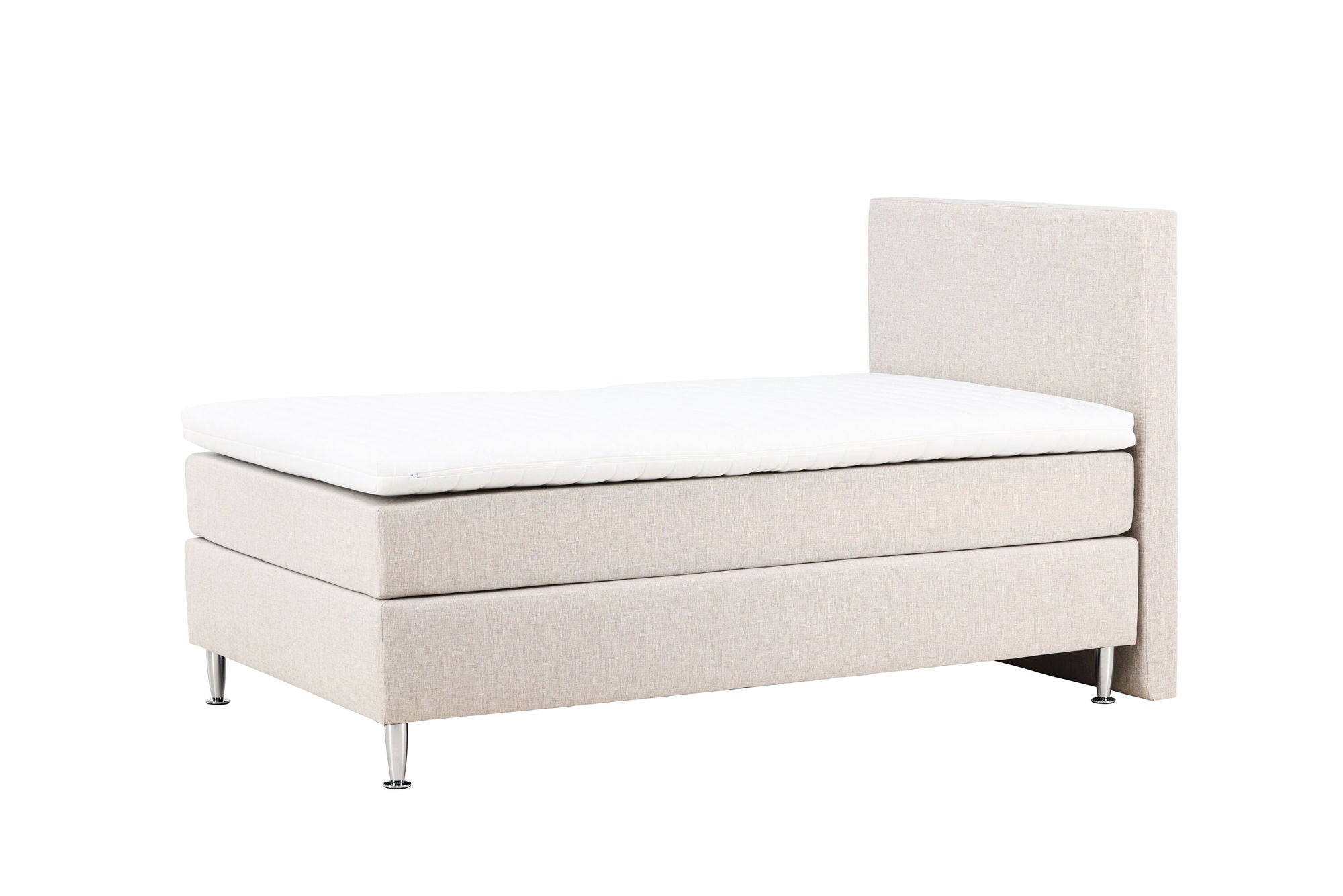 Venture Home Toledo Bed 120*200 - Matte Silver / Beige Fabric Lino 02
