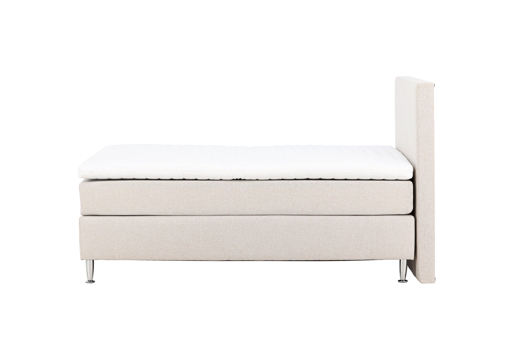 Venture Home Toledo Bed 120*200 - Matte Silver / Beige Fabric Lino 02