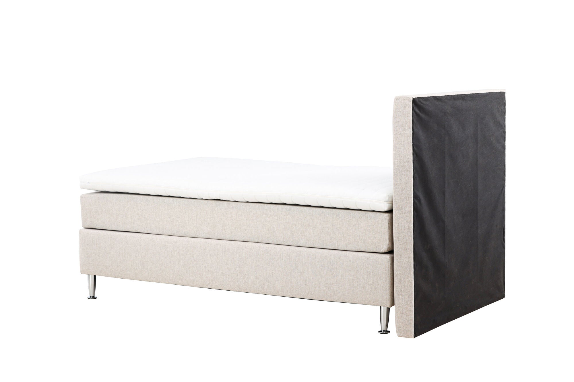 Venture Home Toledo Bed 120*200 - Matte Silver / Beige Fabric Lino 02
