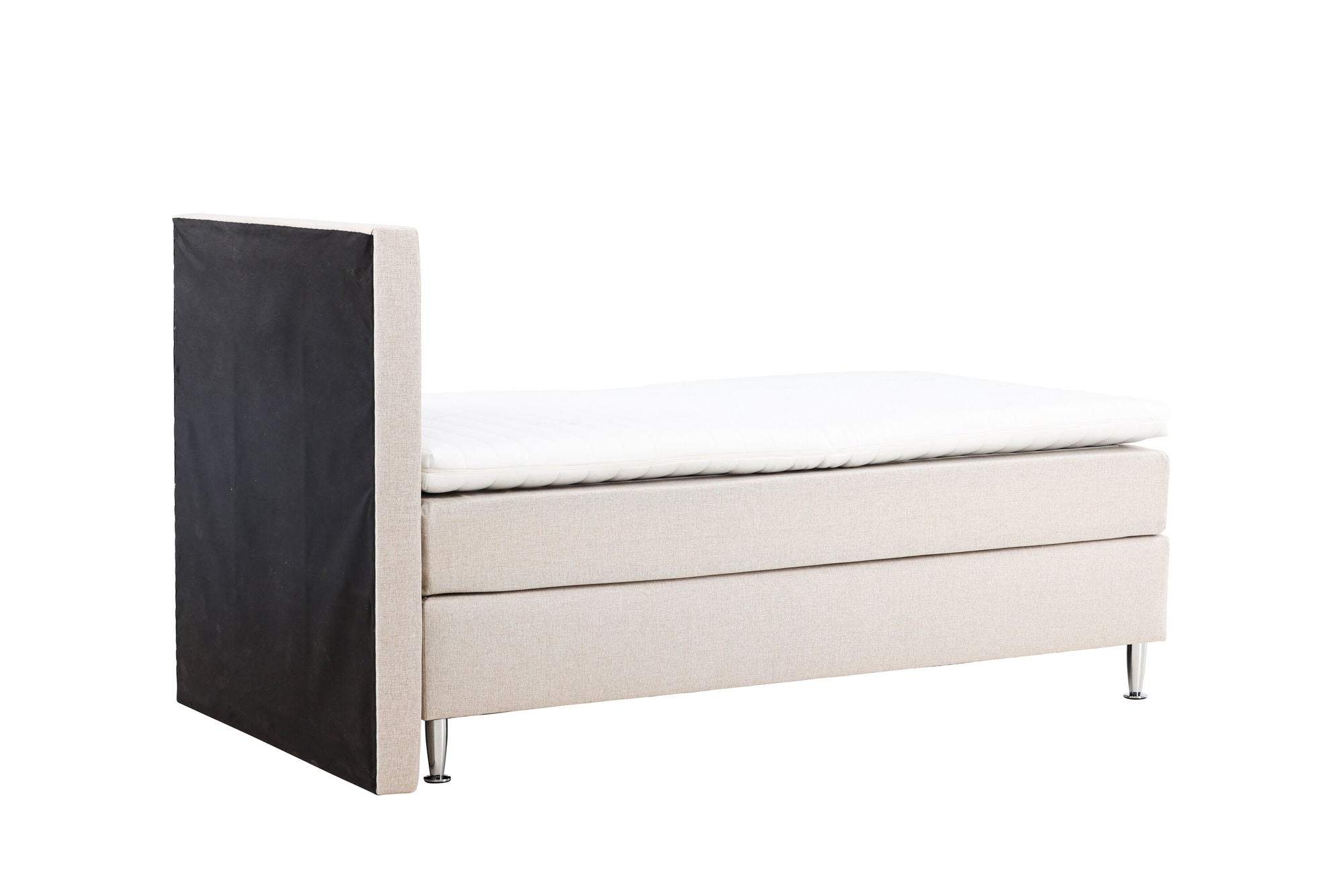 Venture Home Toledo Bed 120*200 - Matte Silver / Beige Fabric Lino 02