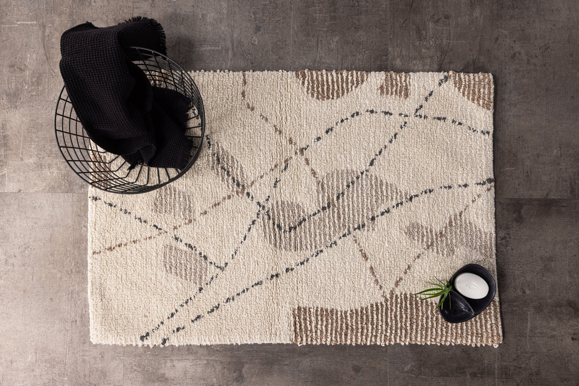 Venture Home Paul Cotton - 60*90-  -Rectangular-Ivory/Brown/Grey
