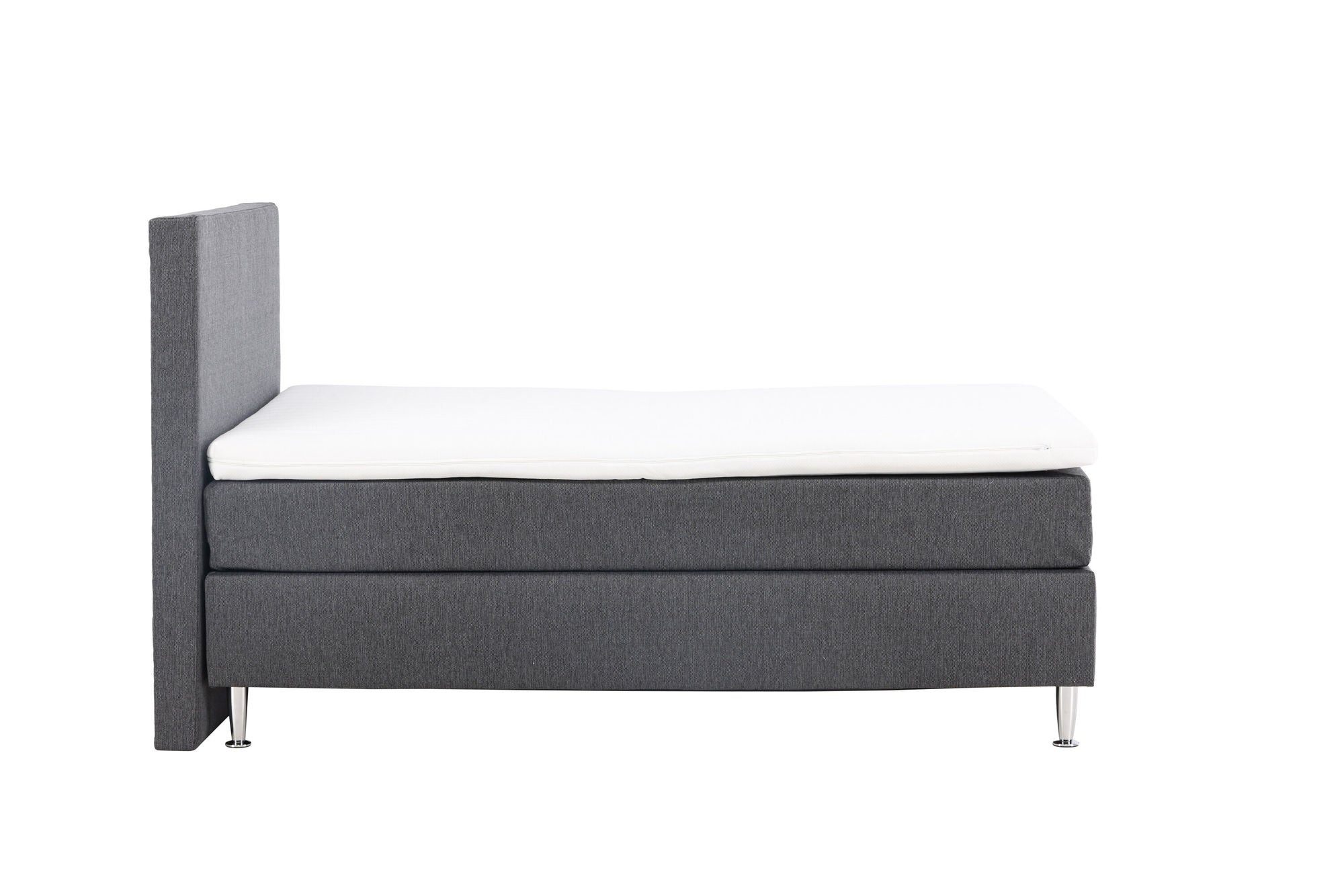 Venture Home Toledo Bed 120*200 - Matte Silver / Dark grey Fabric Lino 12