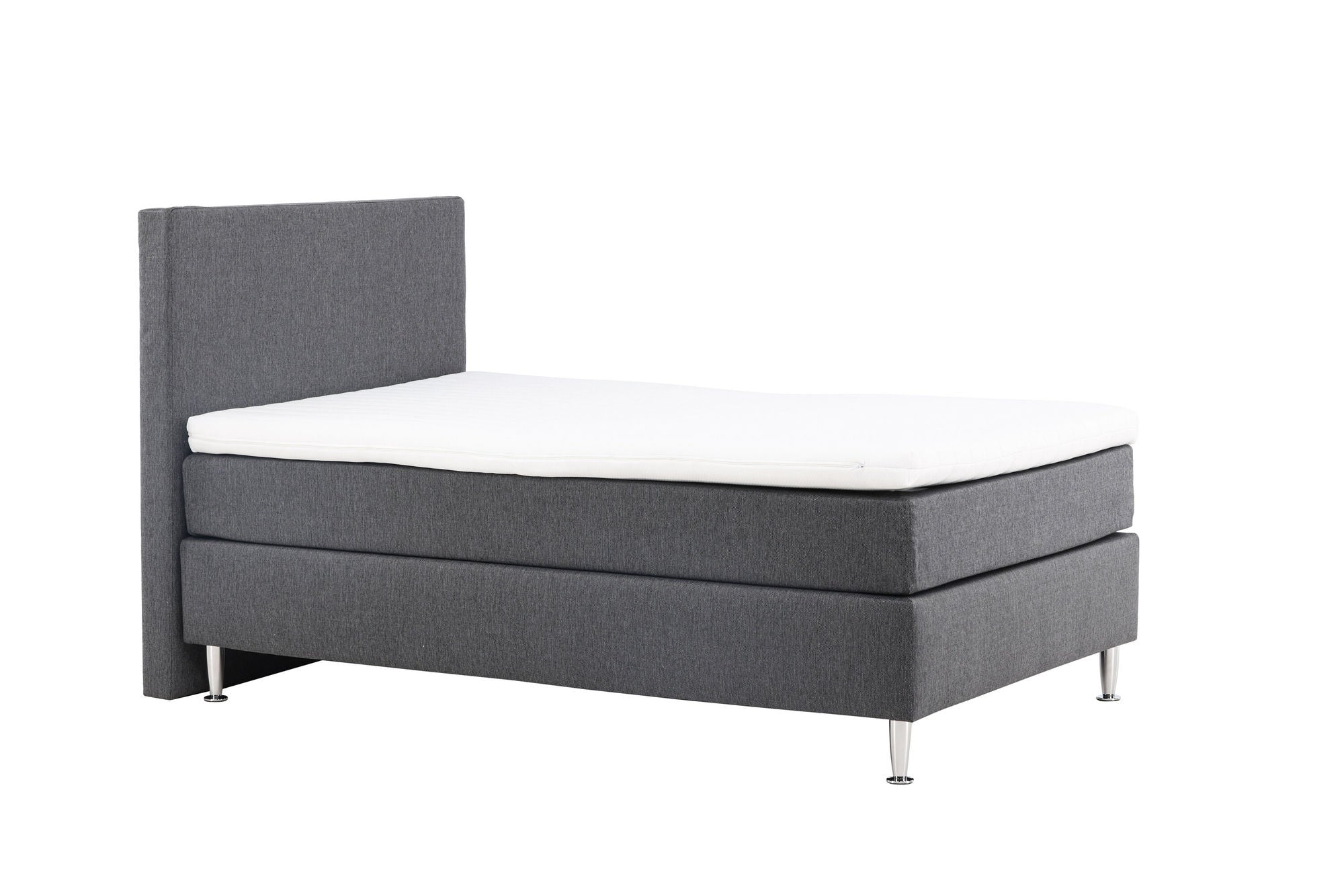 Venture Home Toledo Bed 120*200 - Matte Silver / Dark grey Fabric Lino 12
