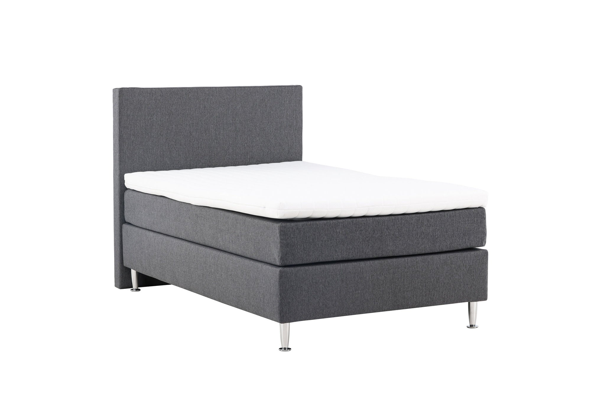 Venture Home Toledo Bed 120*200 - Matte Silver / Dark grey Fabric Lino 12