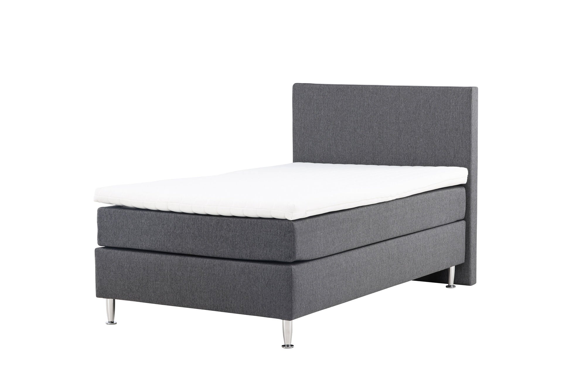 Venture Home Toledo Bed 120*200 - Matte Silver / Dark grey Fabric Lino 12
