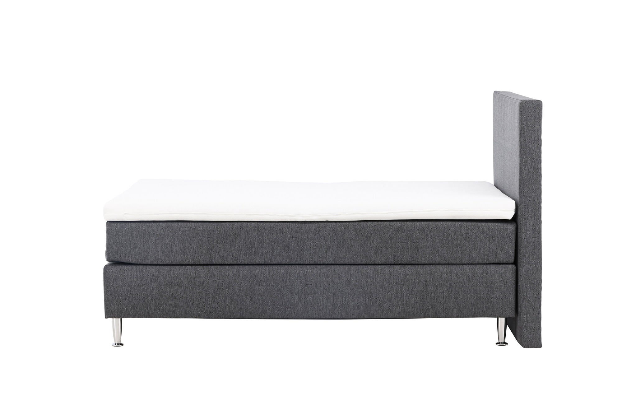 Venture Home Toledo Bed 120*200 - Matte Silver / Dark grey Fabric Lino 12