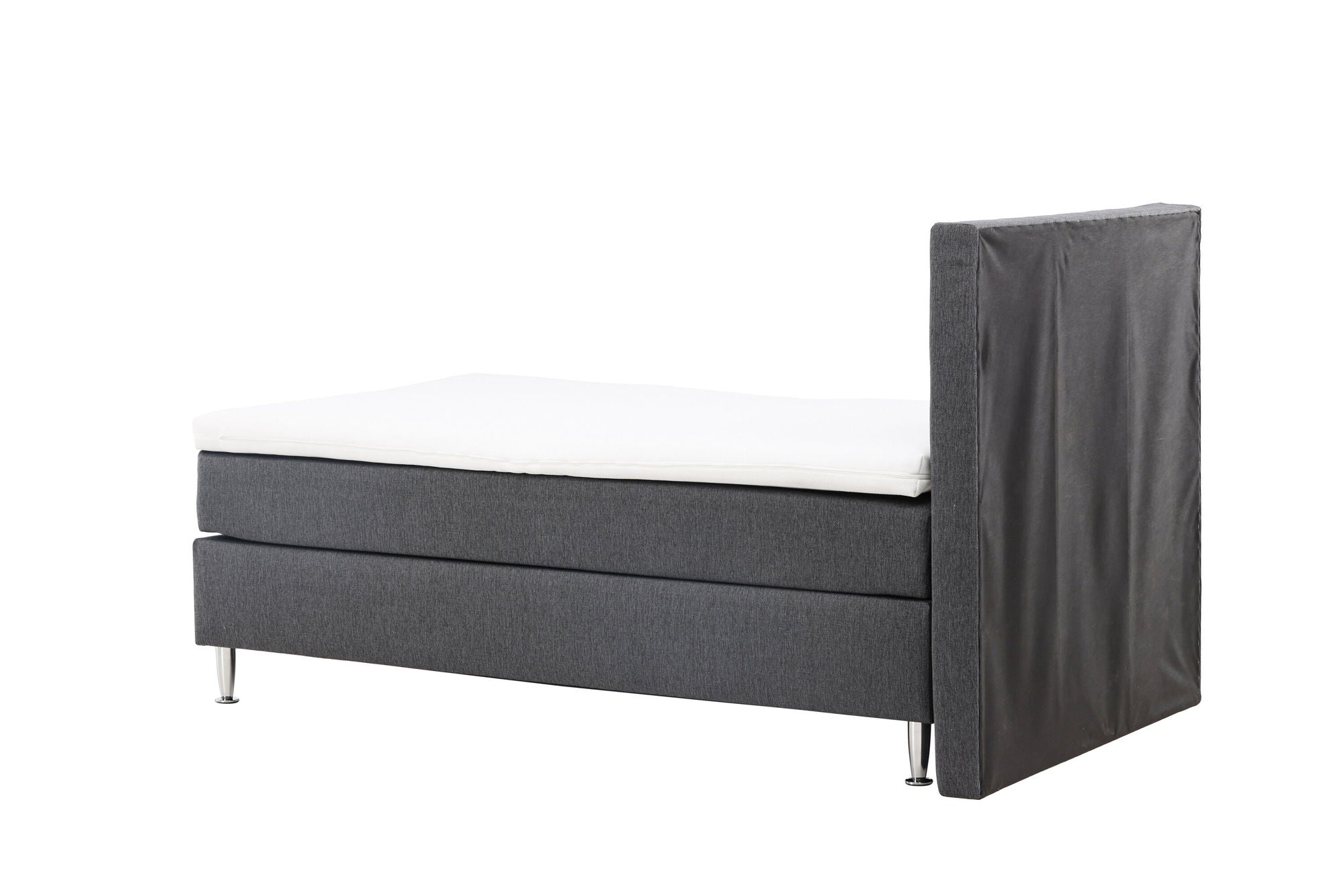 Venture Home Toledo Bed 120*200 - Matte Silver / Dark grey Fabric Lino 12
