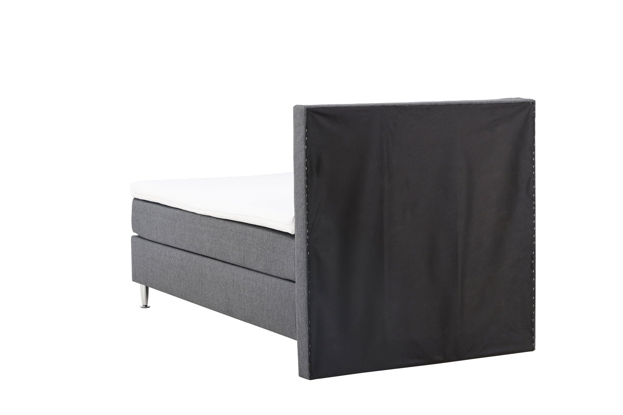 Venture Home Toledo Bed 120*200 - Matte Silver / Dark grey Fabric Lino 12