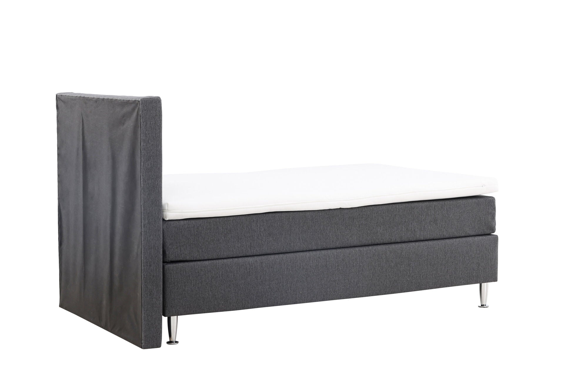 Venture Home Toledo Bed 120*200 - Matte Silver / Dark grey Fabric Lino 12