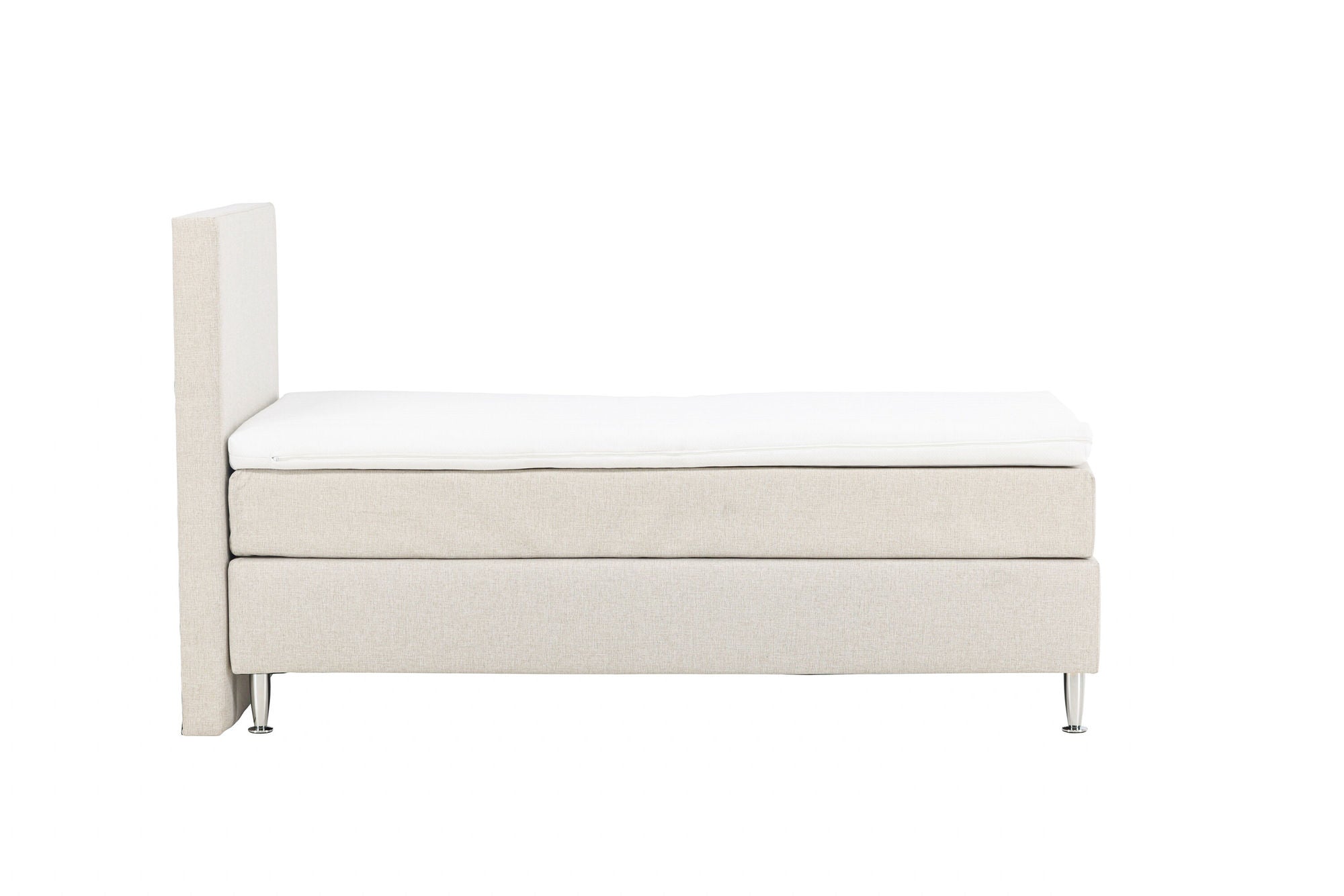 Venture Home Toledo Bed 90*200 - Matte Silver / Beige Fabric Lino 02