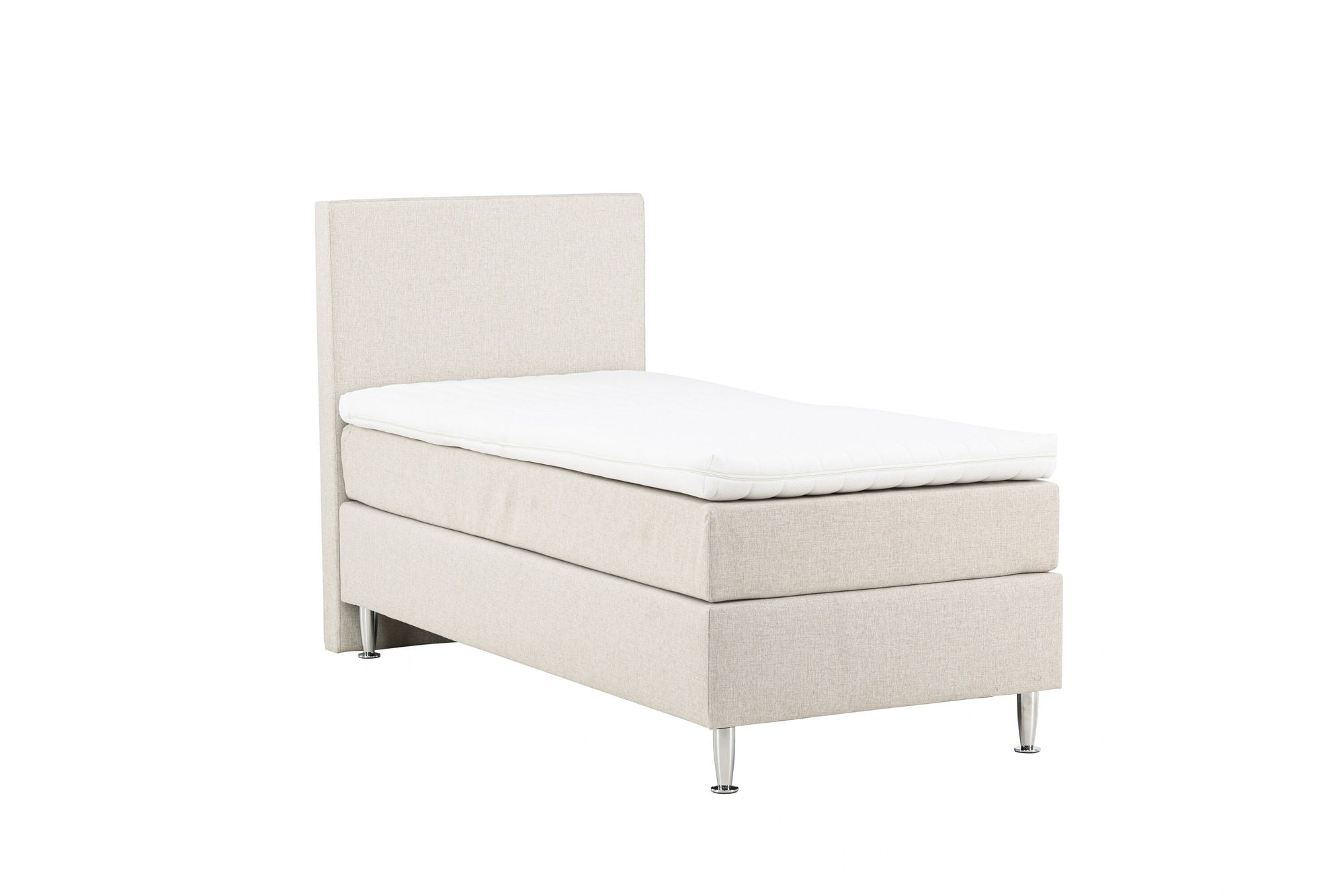 Venture Home Toledo Bed 90*200 - Matte Silver / Beige Fabric Lino 02