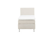 Venture Home Toledo Bed 90*200 - Matte Silver / Beige Fabric Lino 02