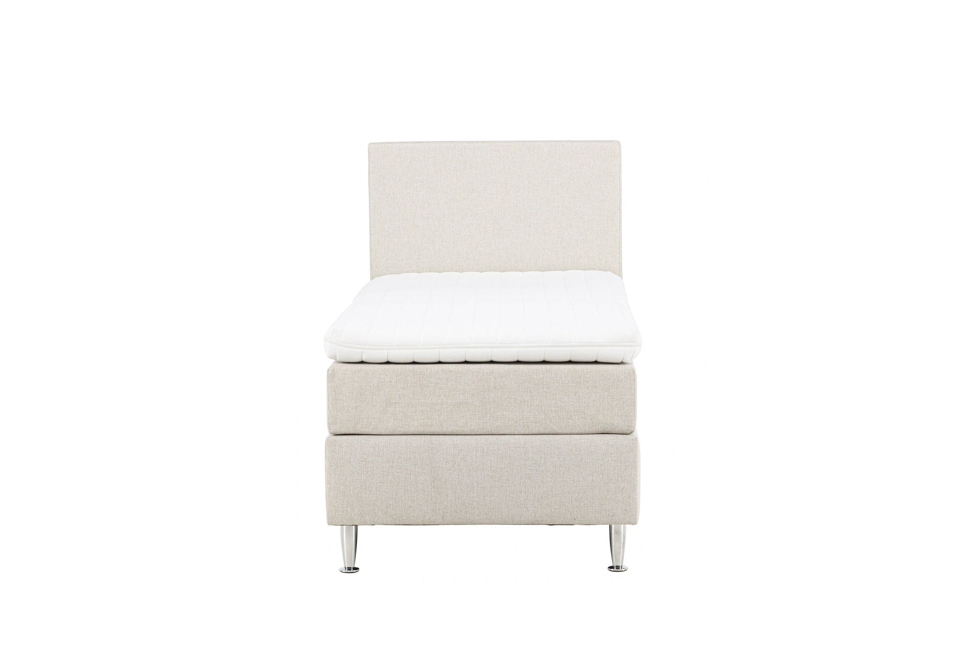 Venture Home Toledo Bed 90*200 - Matte Silver / Beige Fabric Lino 02