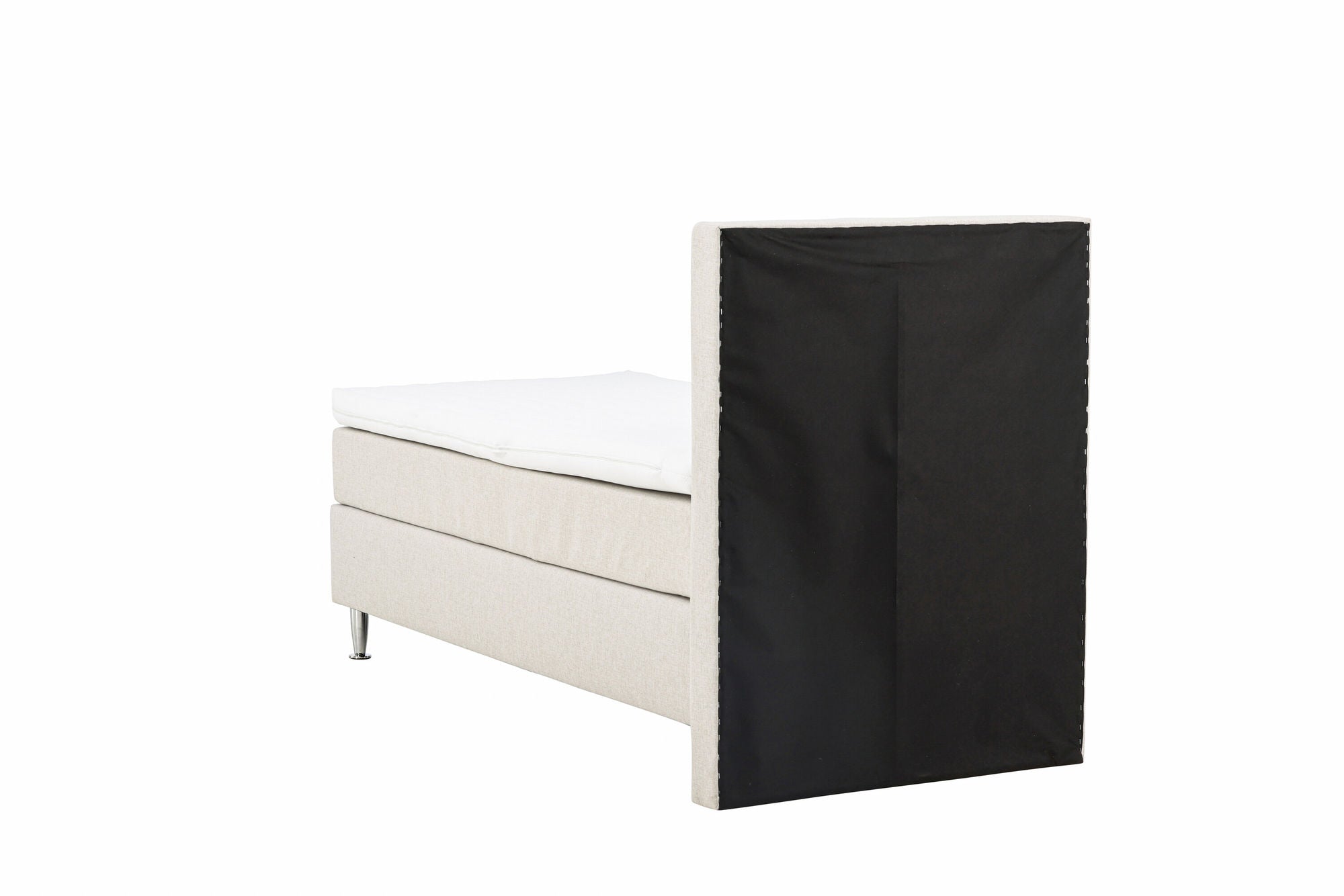 Venture Home Toledo Bed 90*200 - Matte Silver / Beige Fabric Lino 02