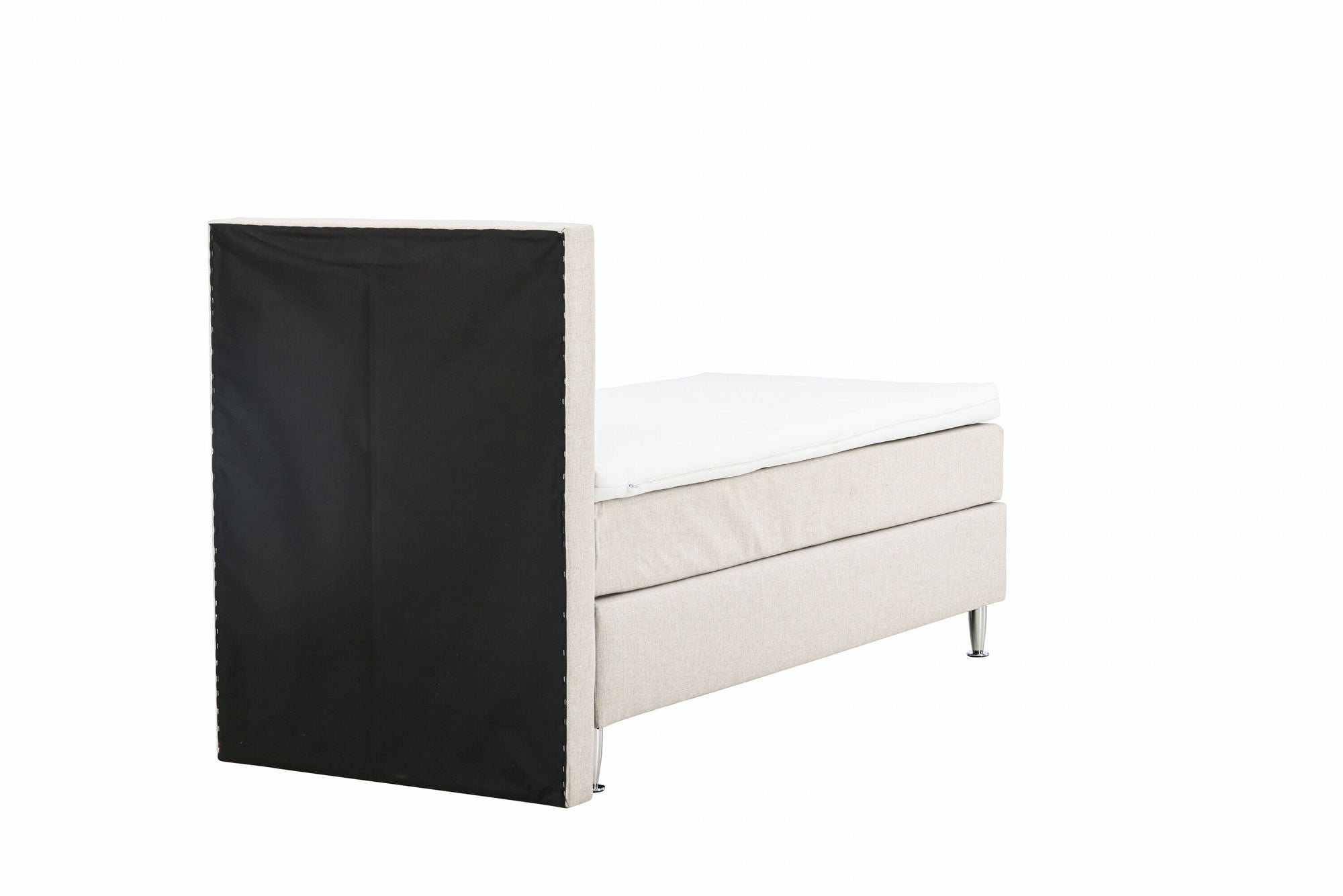 Venture Home Toledo Bed 90*200 - Matte Silver / Beige Fabric Lino 02