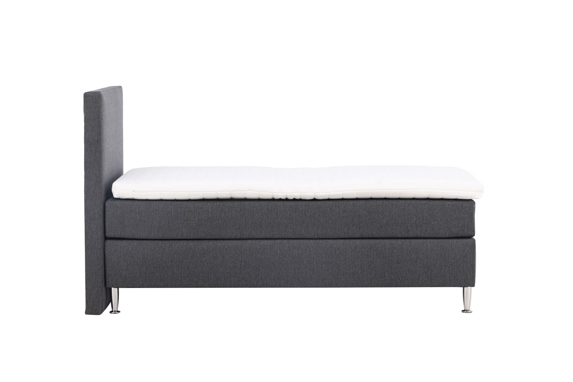 Venture Home Toledo Bed 90*200 - Matte Silver / Dark grey Fabric Lino 12