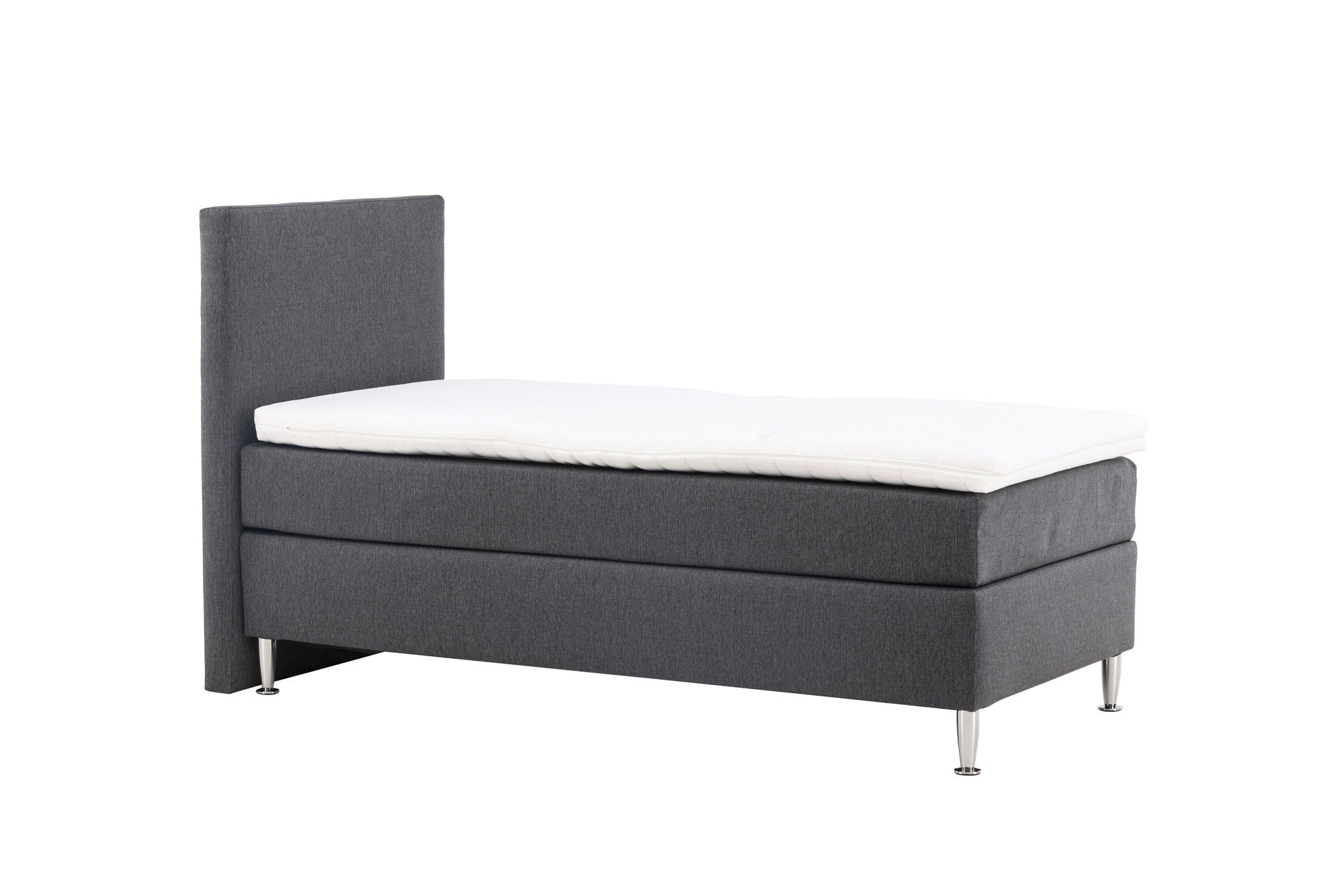 Venture Home Toledo Bed 90*200 - Matte Silver / Dark grey Fabric Lino 12