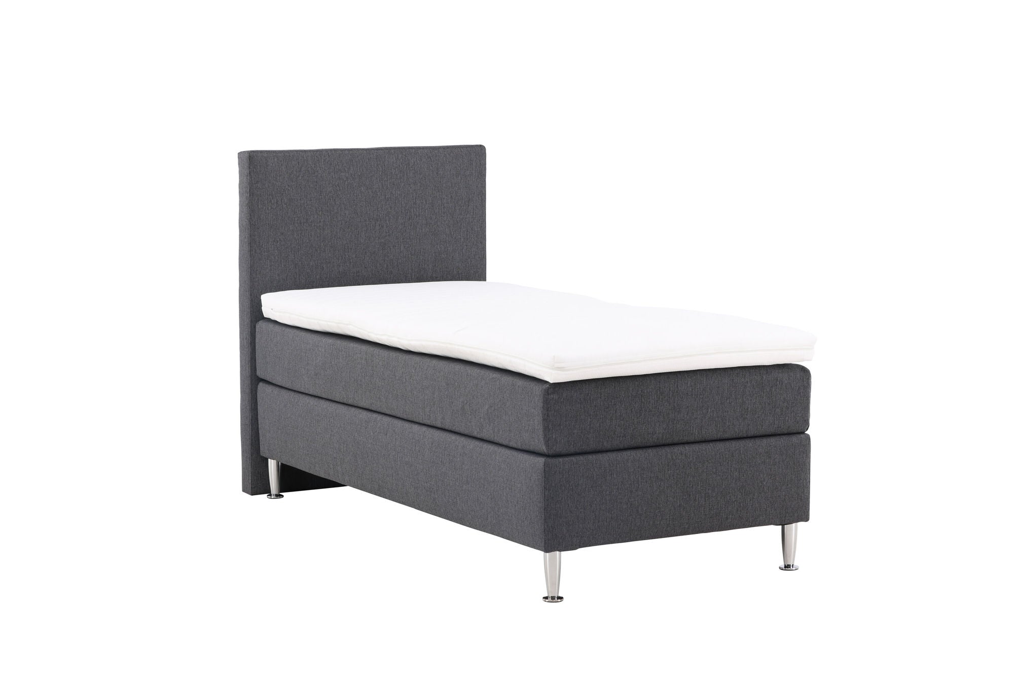 Venture Home Toledo Bed 90*200 - Matte Silver / Dark grey Fabric Lino 12