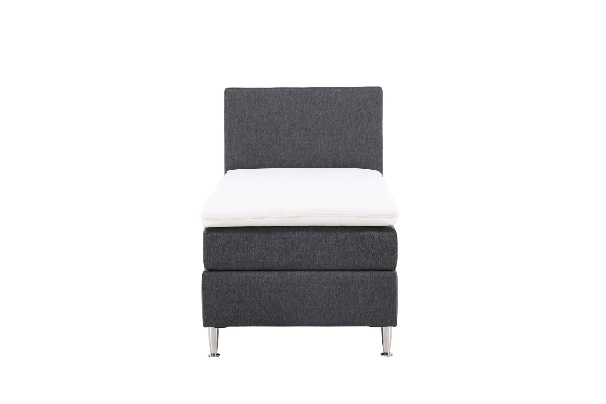 Venture Home Toledo Bed 90*200 - Matte Silver / Dark grey Fabric Lino 12