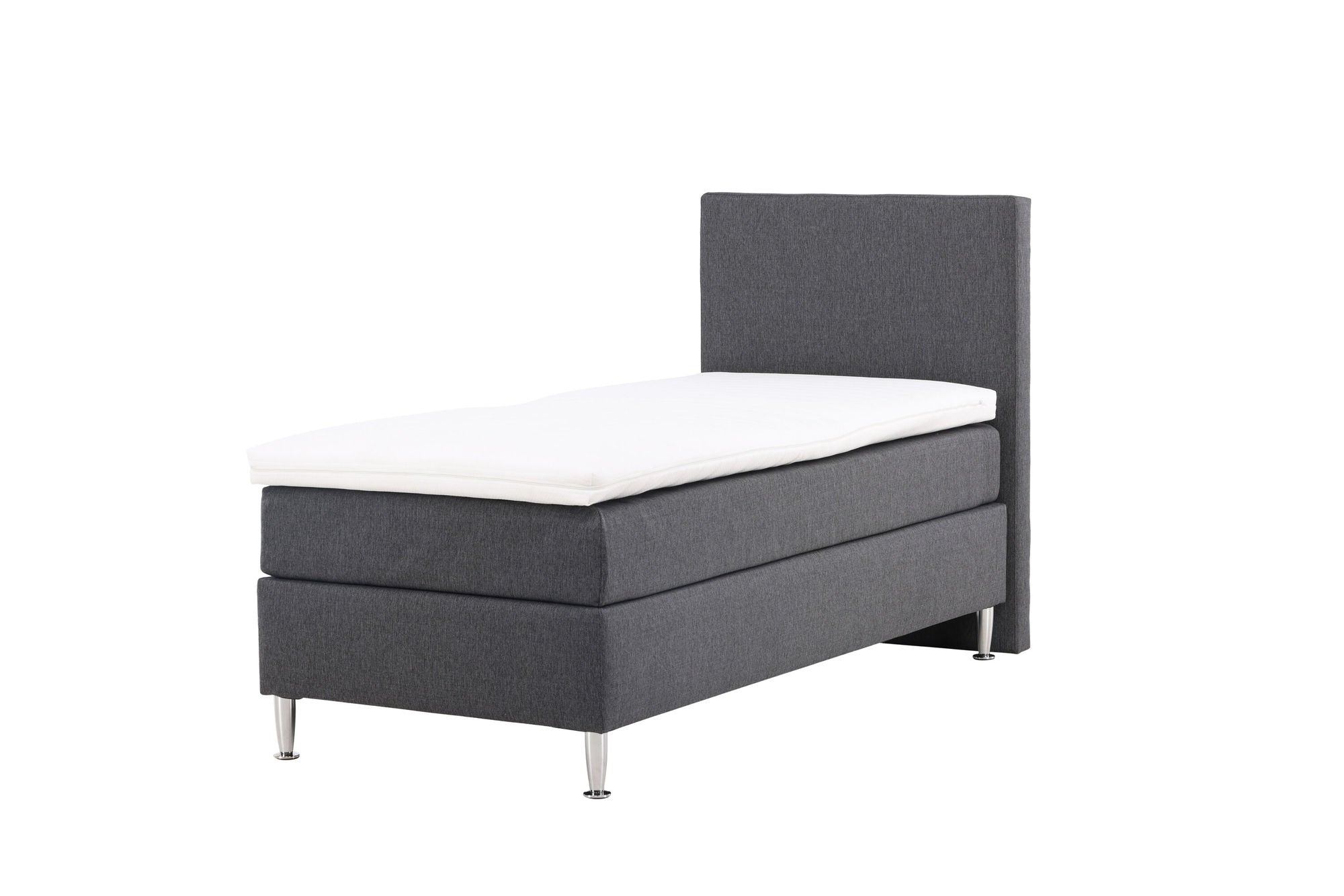 Venture Home Toledo Bed 90*200 - Matte Silver / Dark grey Fabric Lino 12