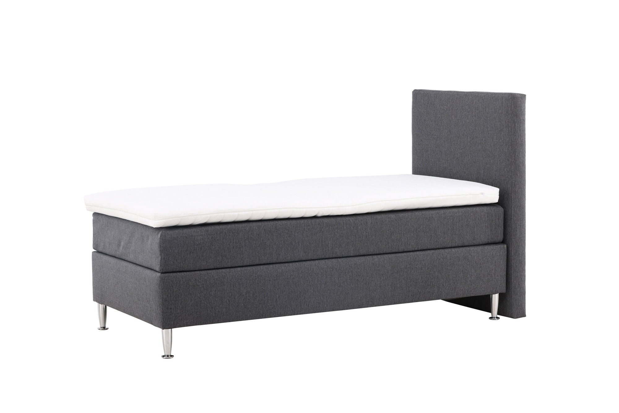 Venture Home Toledo Bed 90*200 - Matte Silver / Dark grey Fabric Lino 12