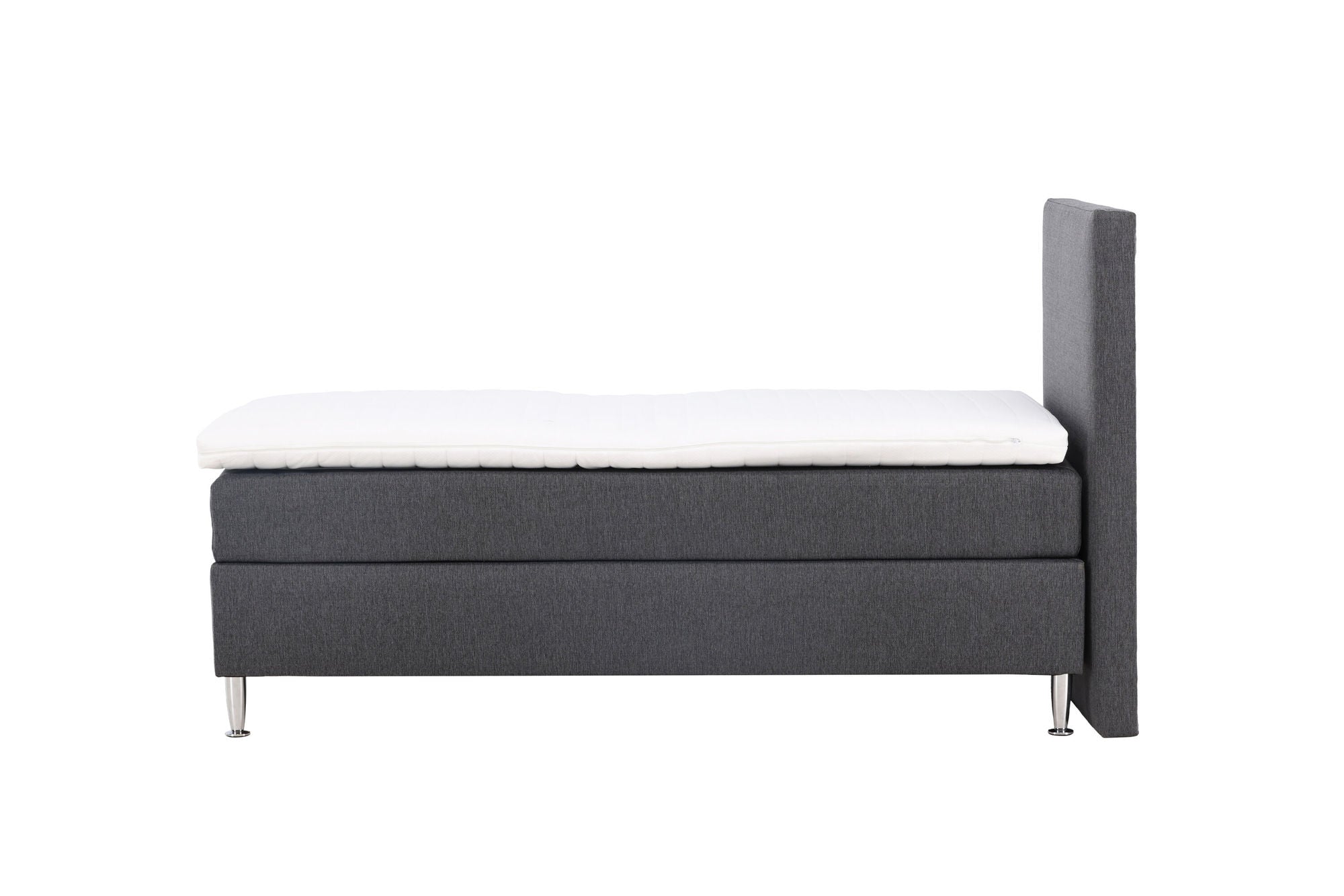 Venture Home Toledo Bed 90*200 - Matte Silver / Dark grey Fabric Lino 12